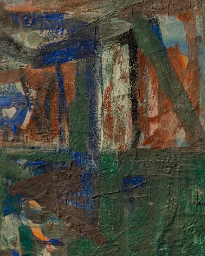 Abstract  Painting by Ragnar Godin, Sweden 1962