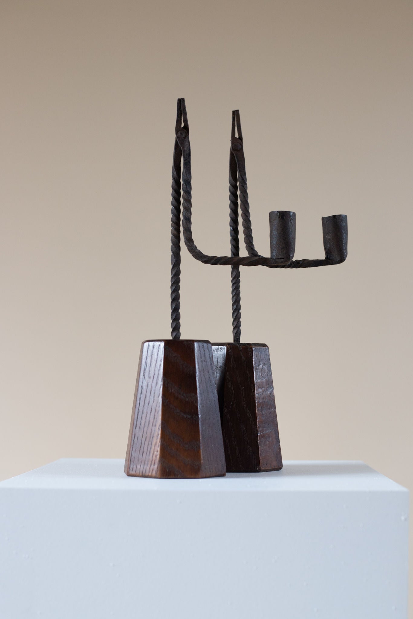 Pair of Antique Rushlight Holders