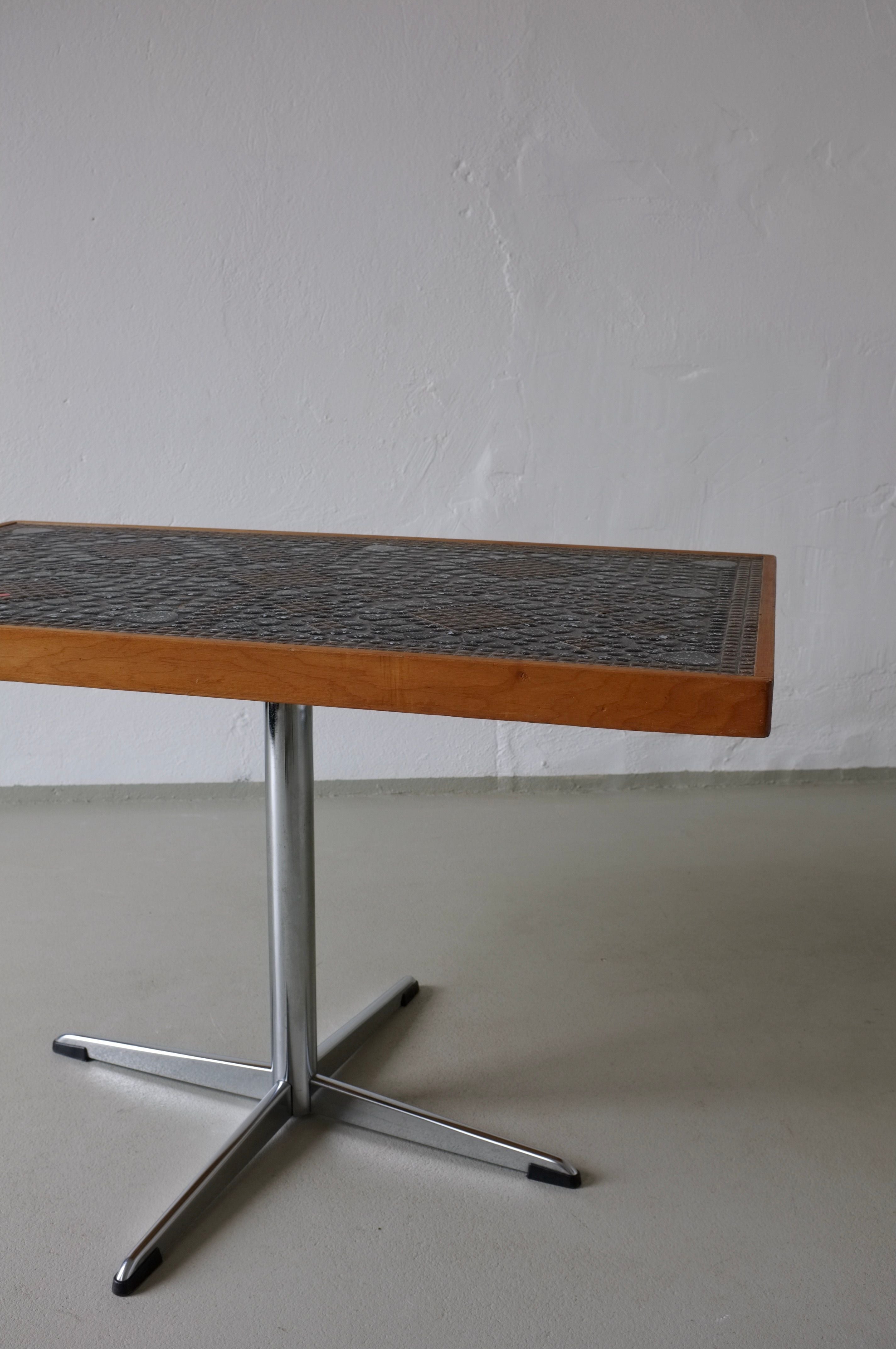 Mid-Century Mosaic Swivel Side Table, 1960s