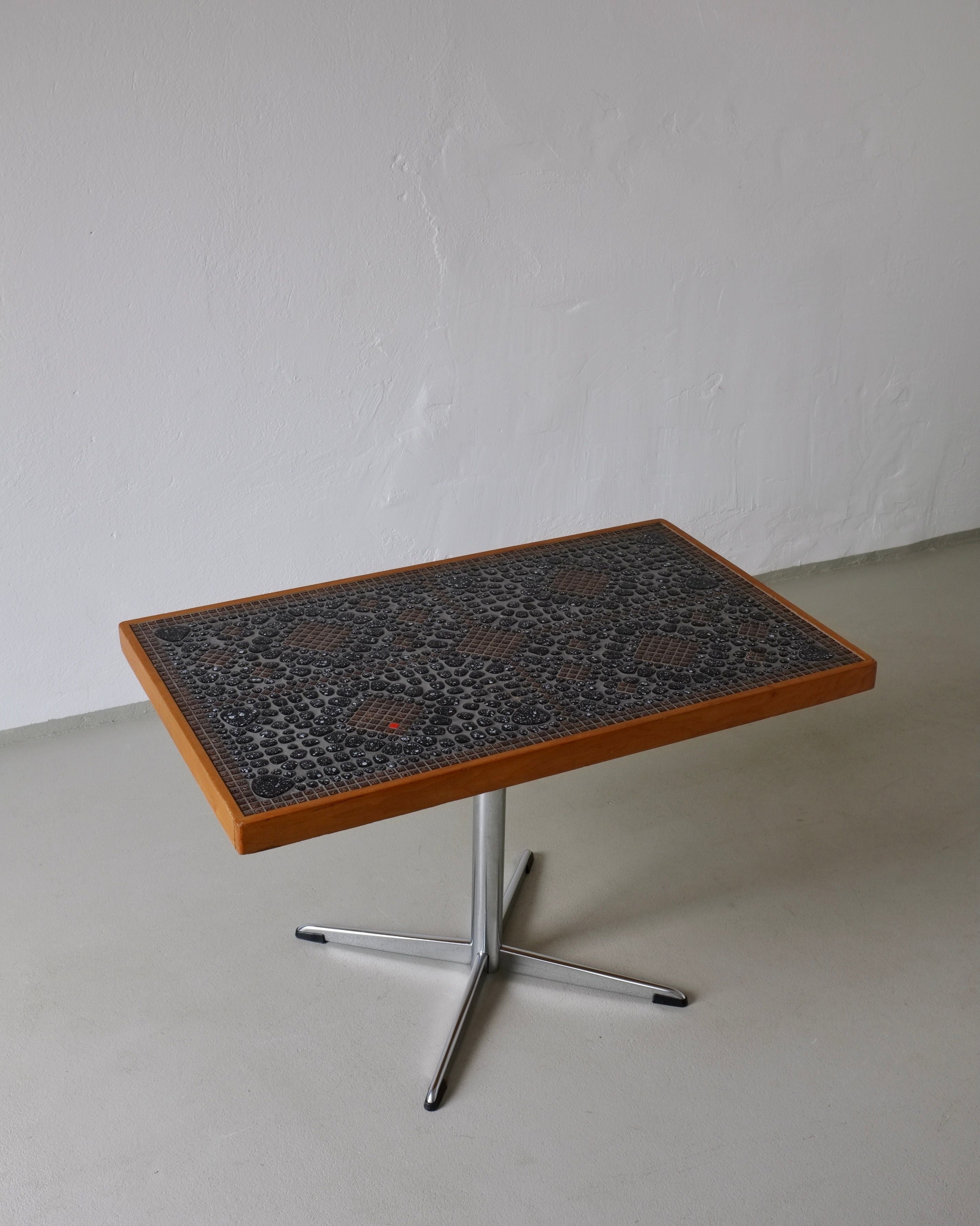 Mid-Century Mosaic Swivel Side Table, 1960s