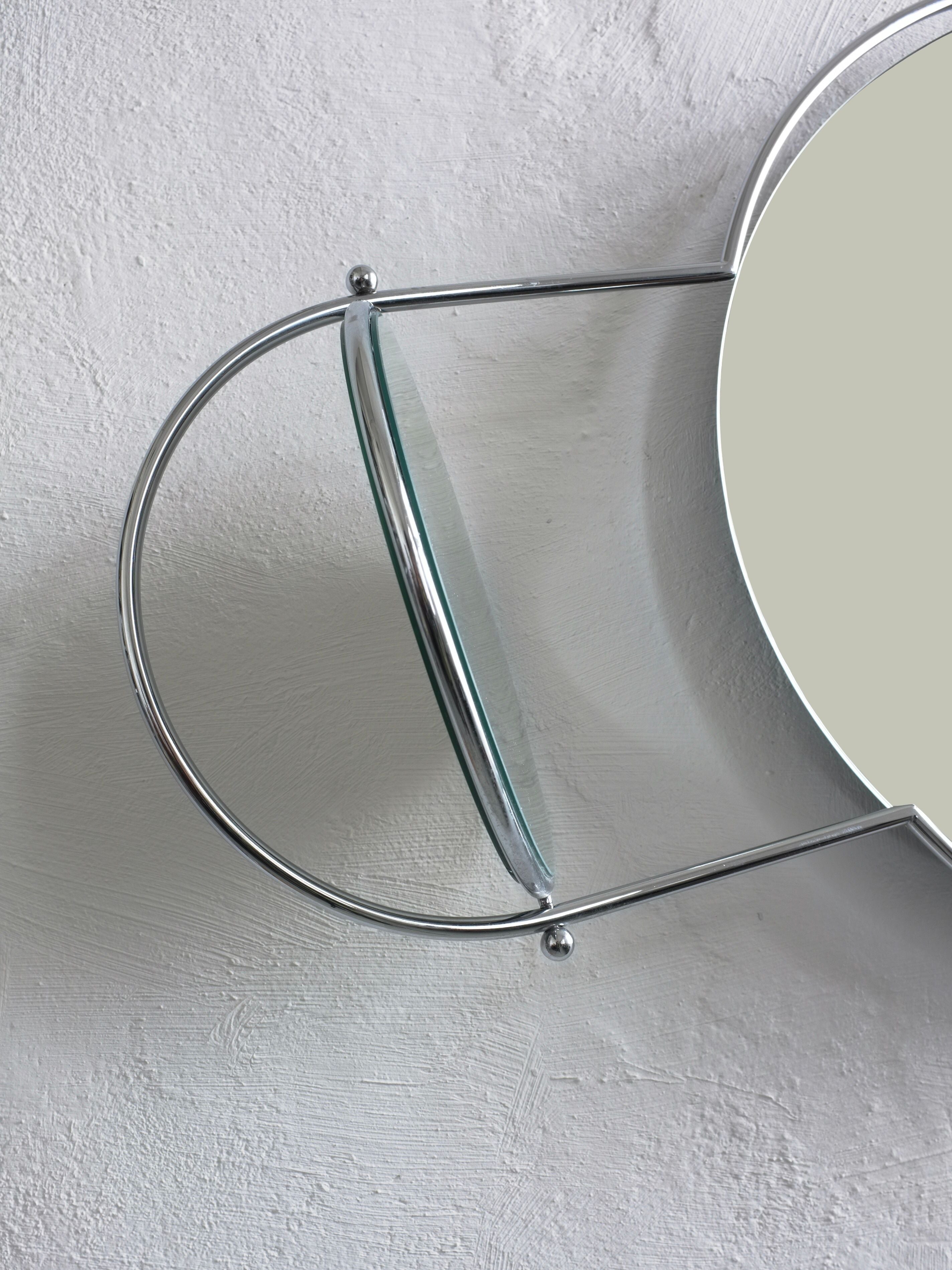 Postmodern "Orbit" Wall Mirror by Rodney Kinsman , Italy 1980s