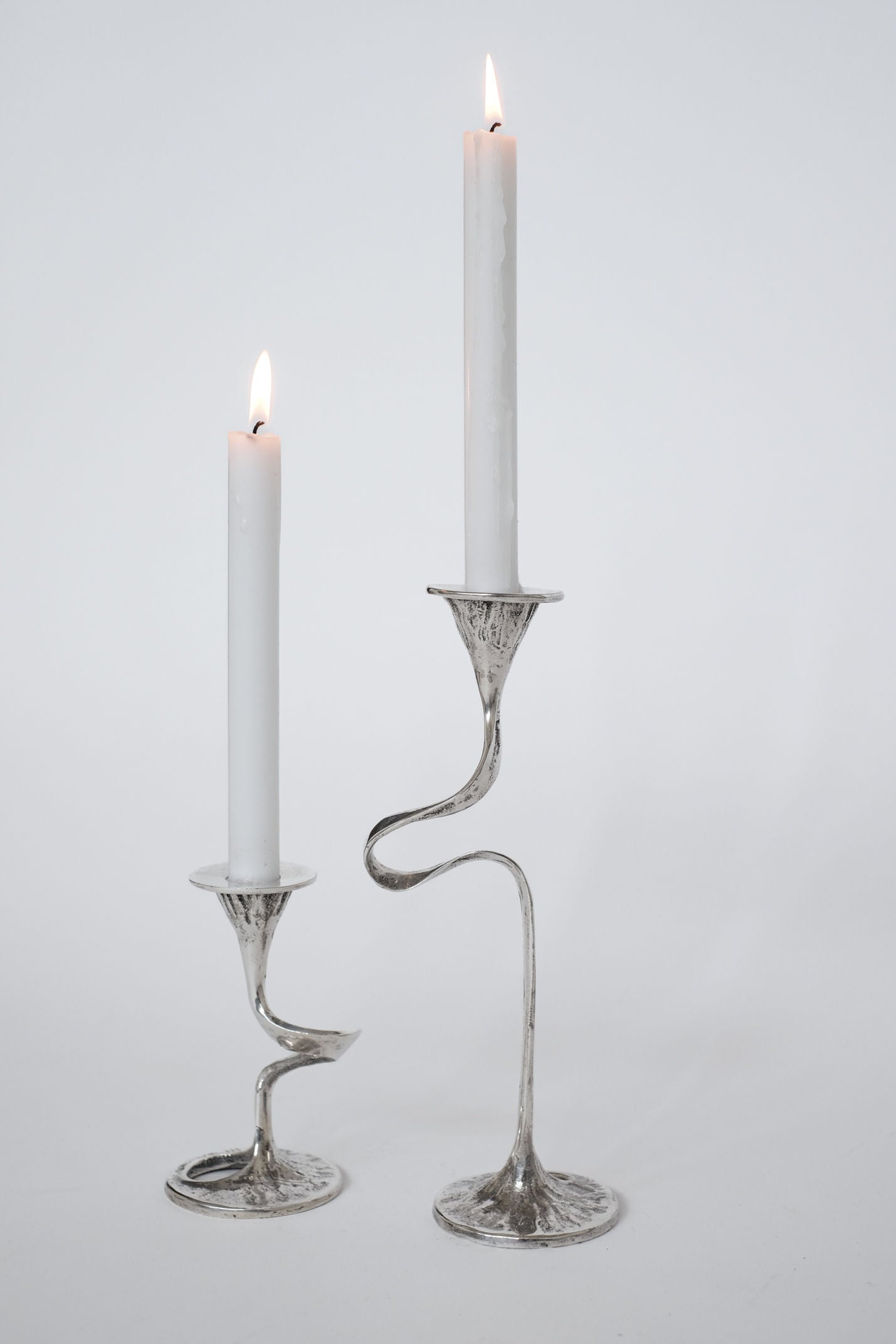 Silver-Plated Candle Holder Set 1950s