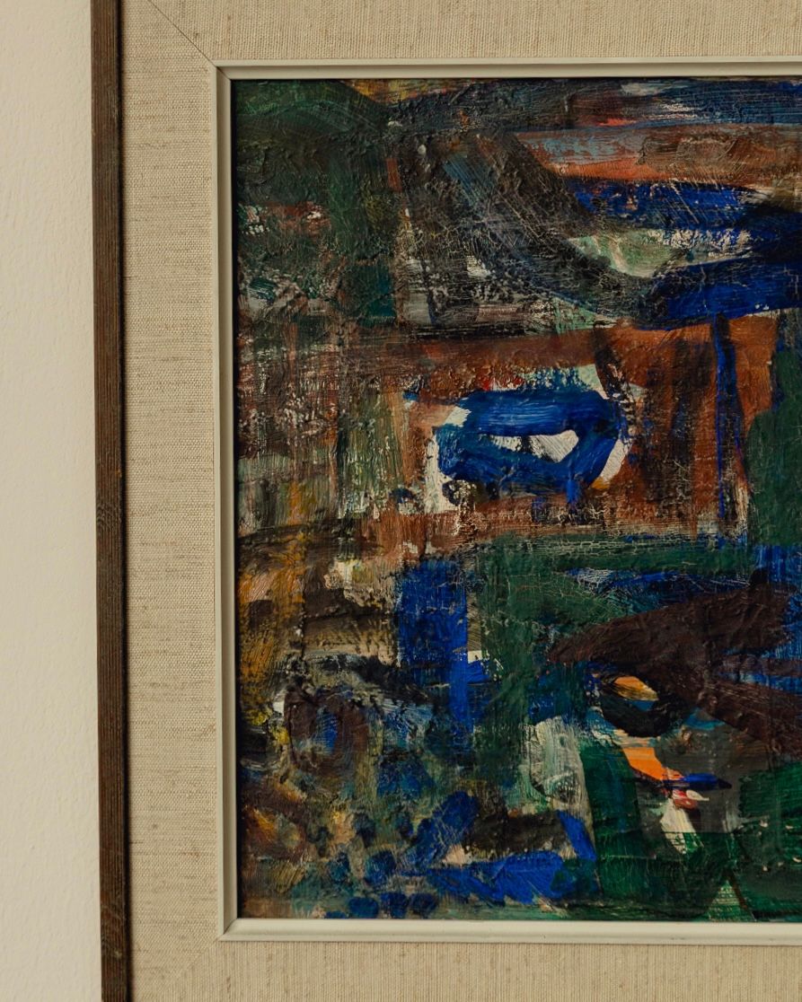 Abstract  Painting by Ragnar Godin, Sweden 1962