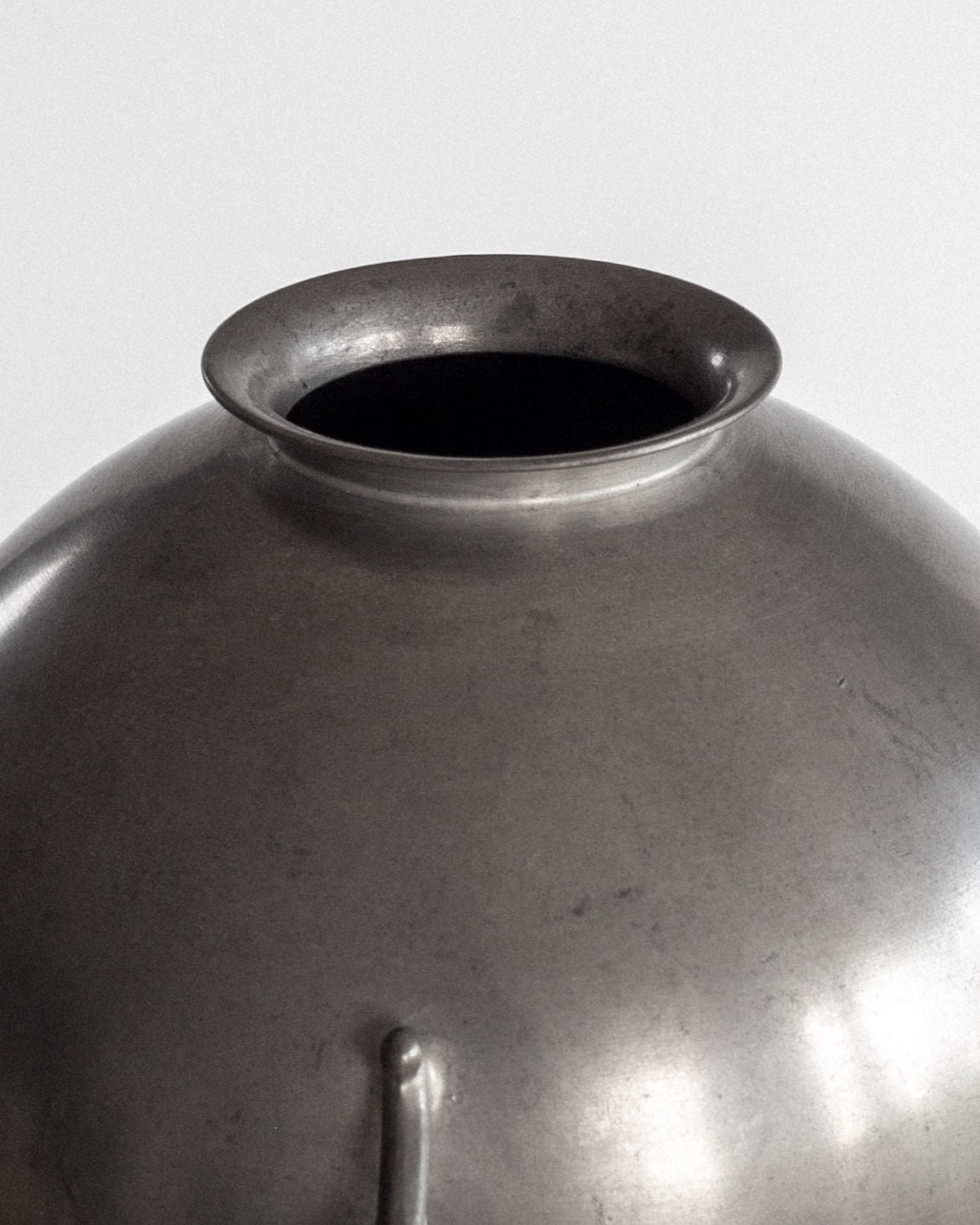 Spherical Art Deco Pewter Vase by C.G. Hallberg, 1929