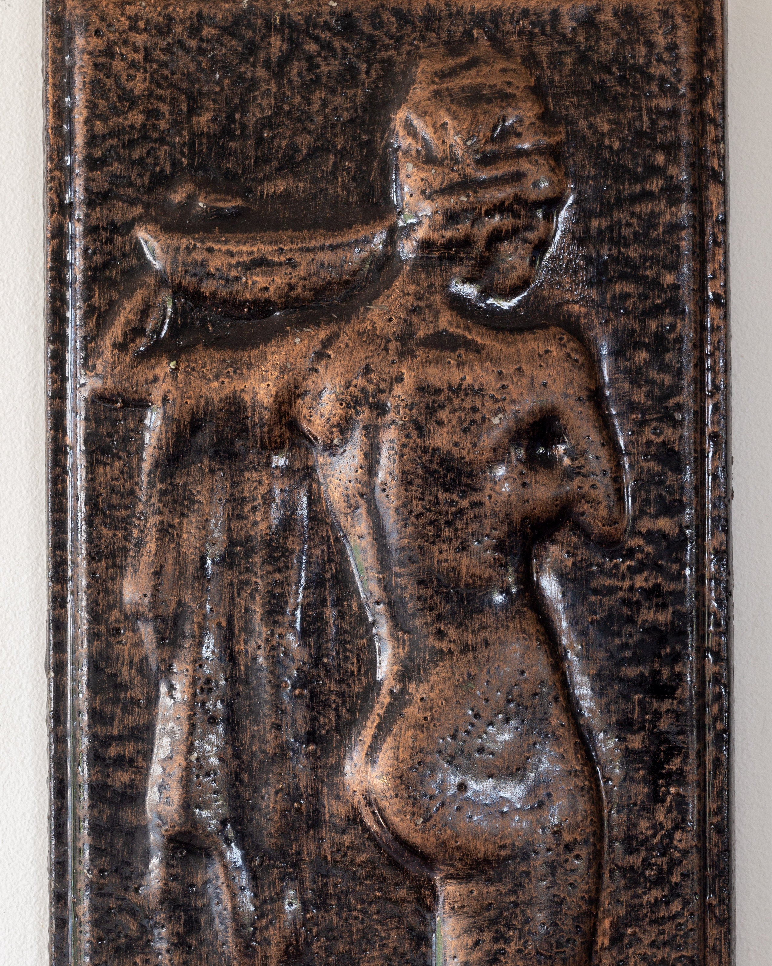 Vintage Ceramic Female Figure Relief