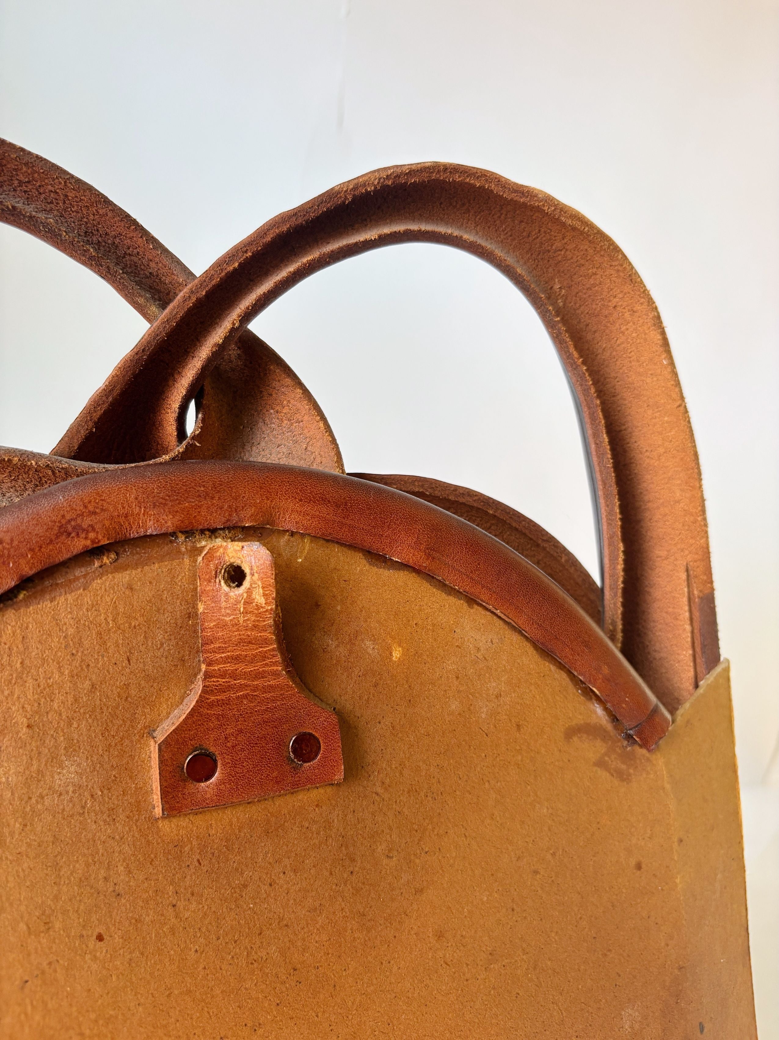 Mirror with Leather Knot Frame