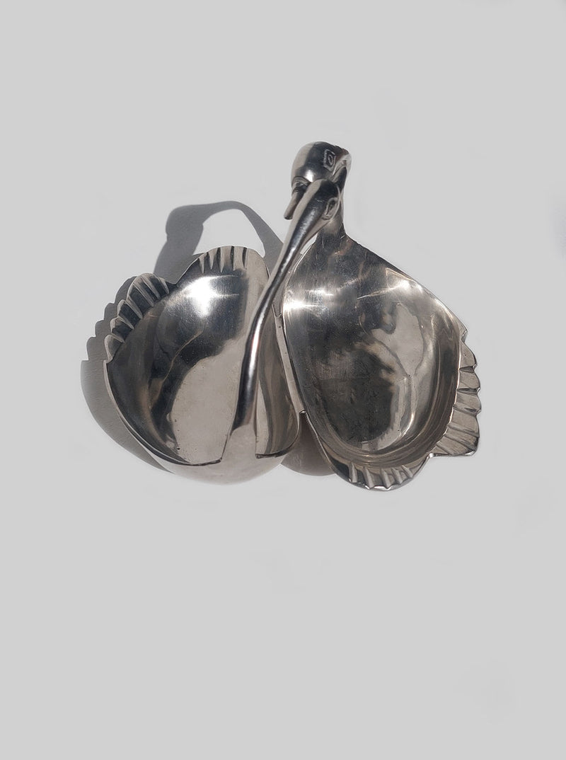 Elegant Swan Brass Vide Poche for holding small items