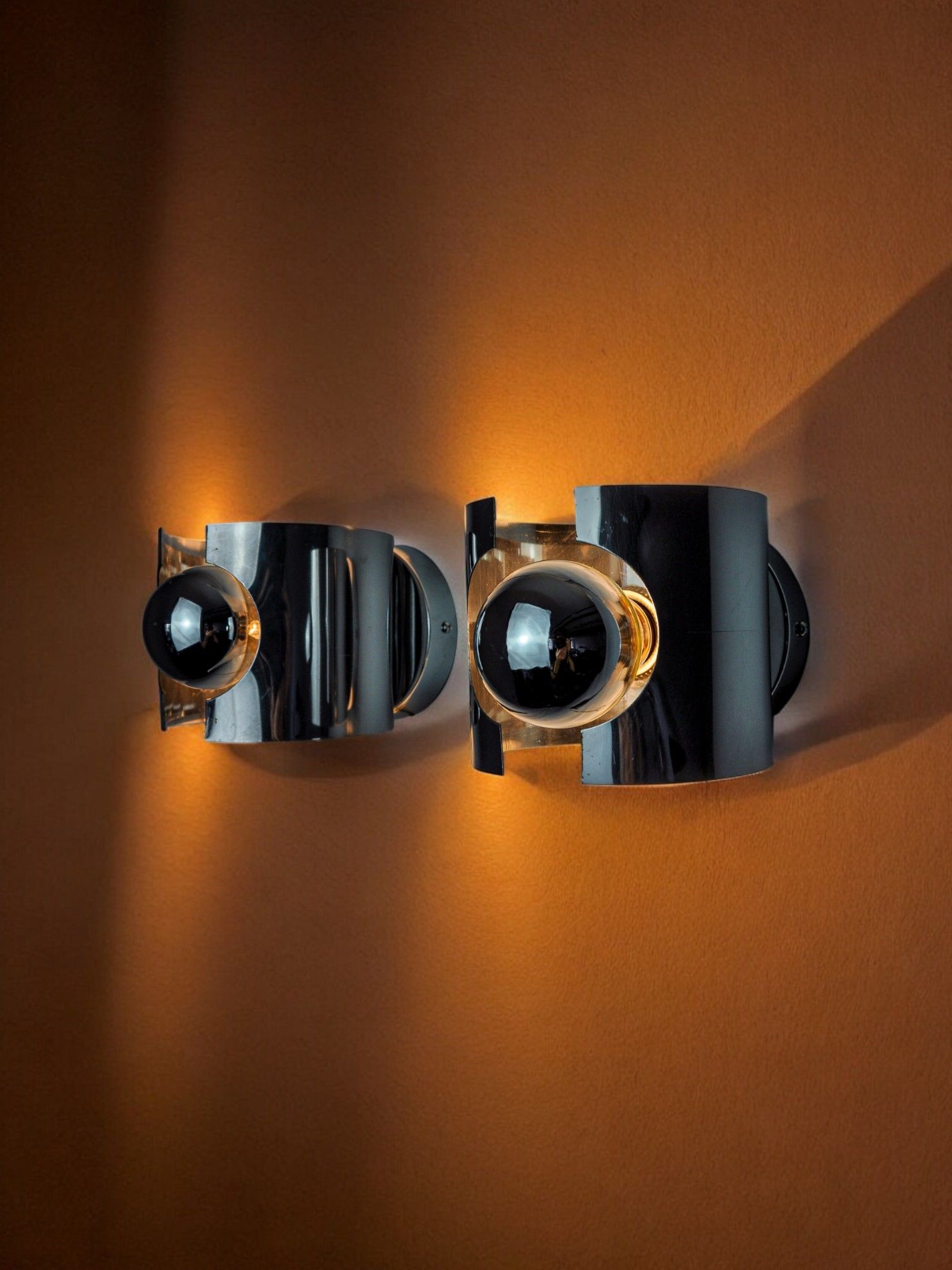 Space Age Tubular Wall Light, Italy, 1970s