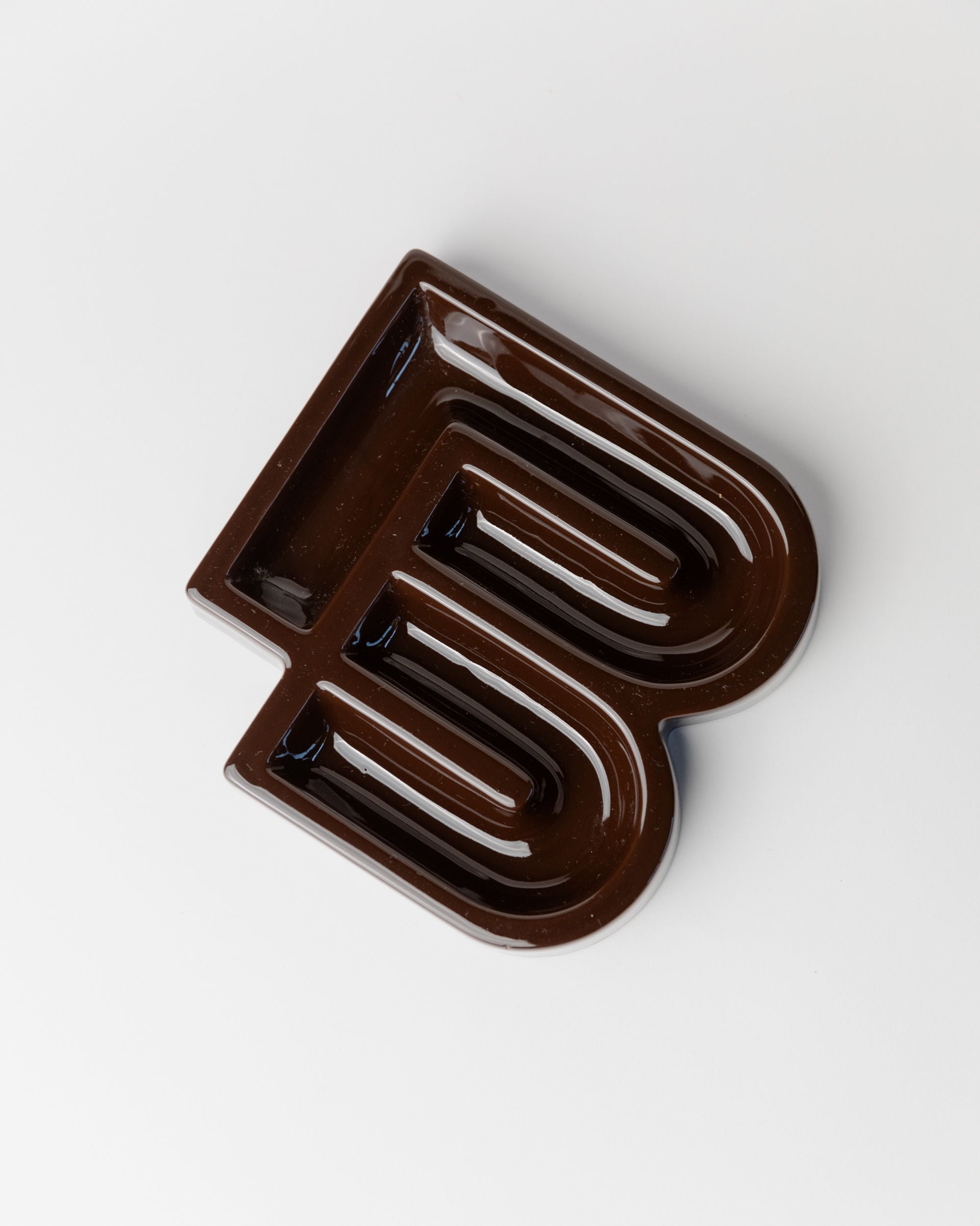 Brown Ceramic Ashtray, Italy 1960s