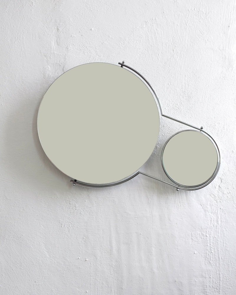 Postmodern Orbit wall mirror with dual circular frames by Kinsman