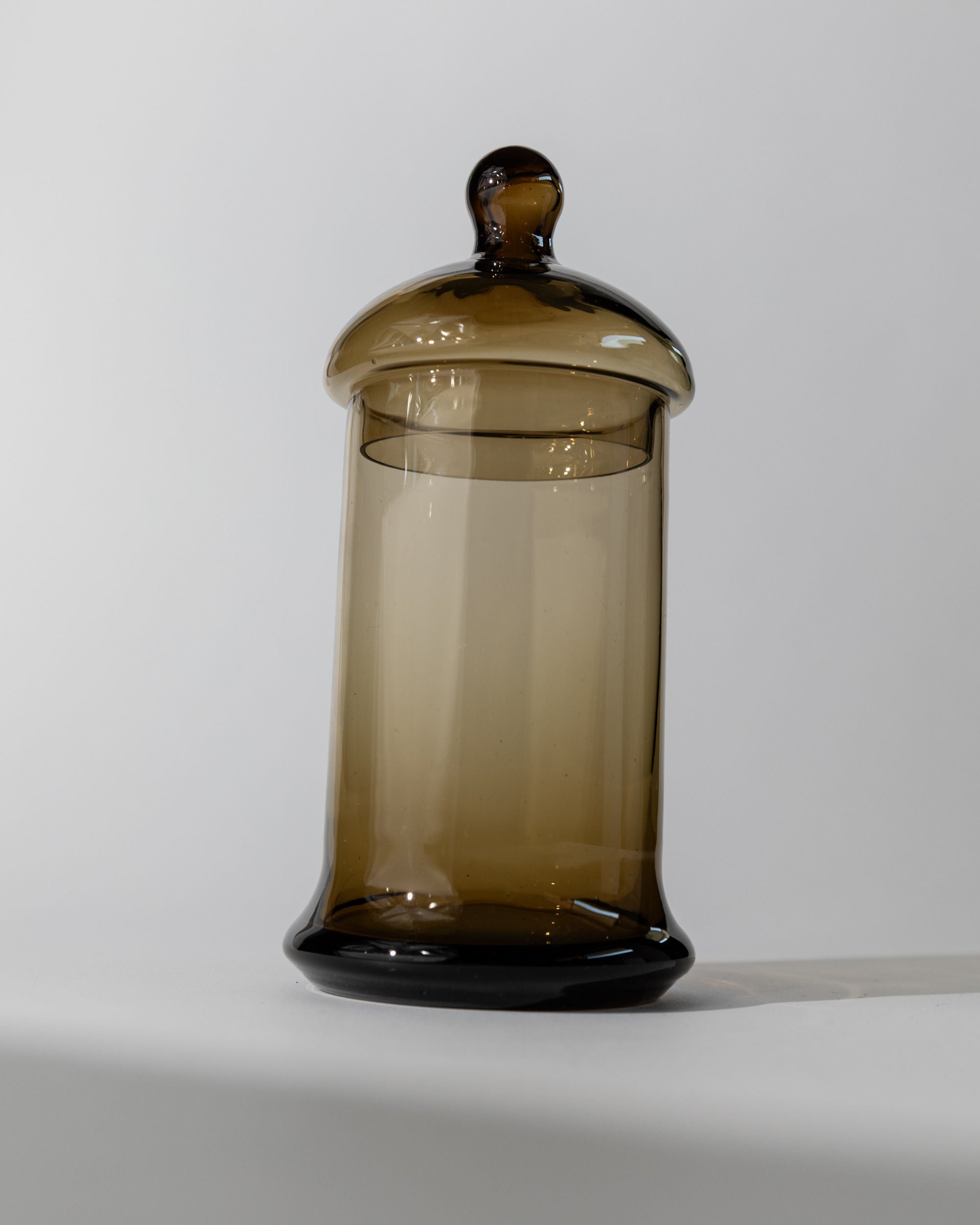 Amber Glass Lidded Box, Italy 1970s