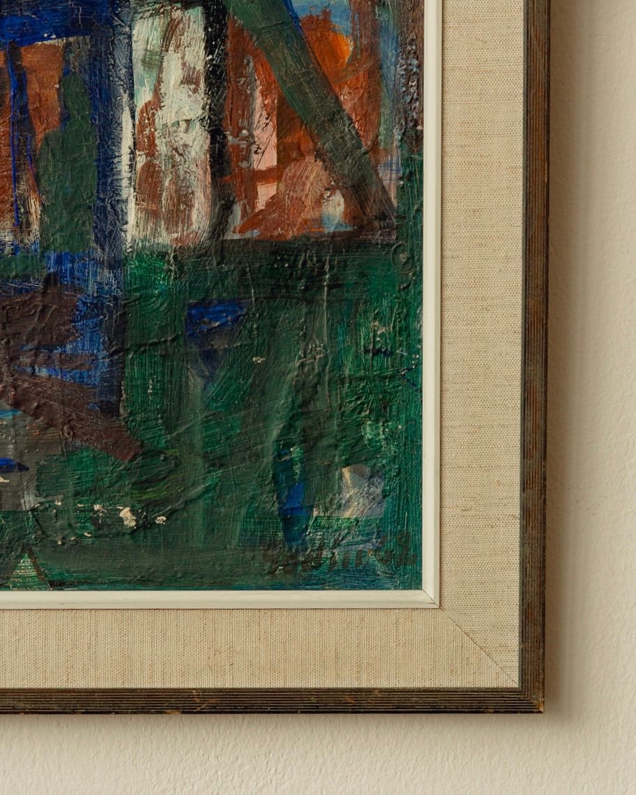 Abstract  Painting by Ragnar Godin, Sweden 1962