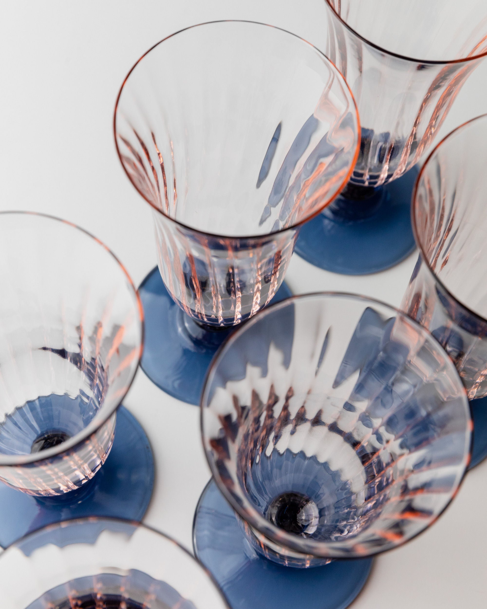 Set of 6 Murano Glass, Italy 70s