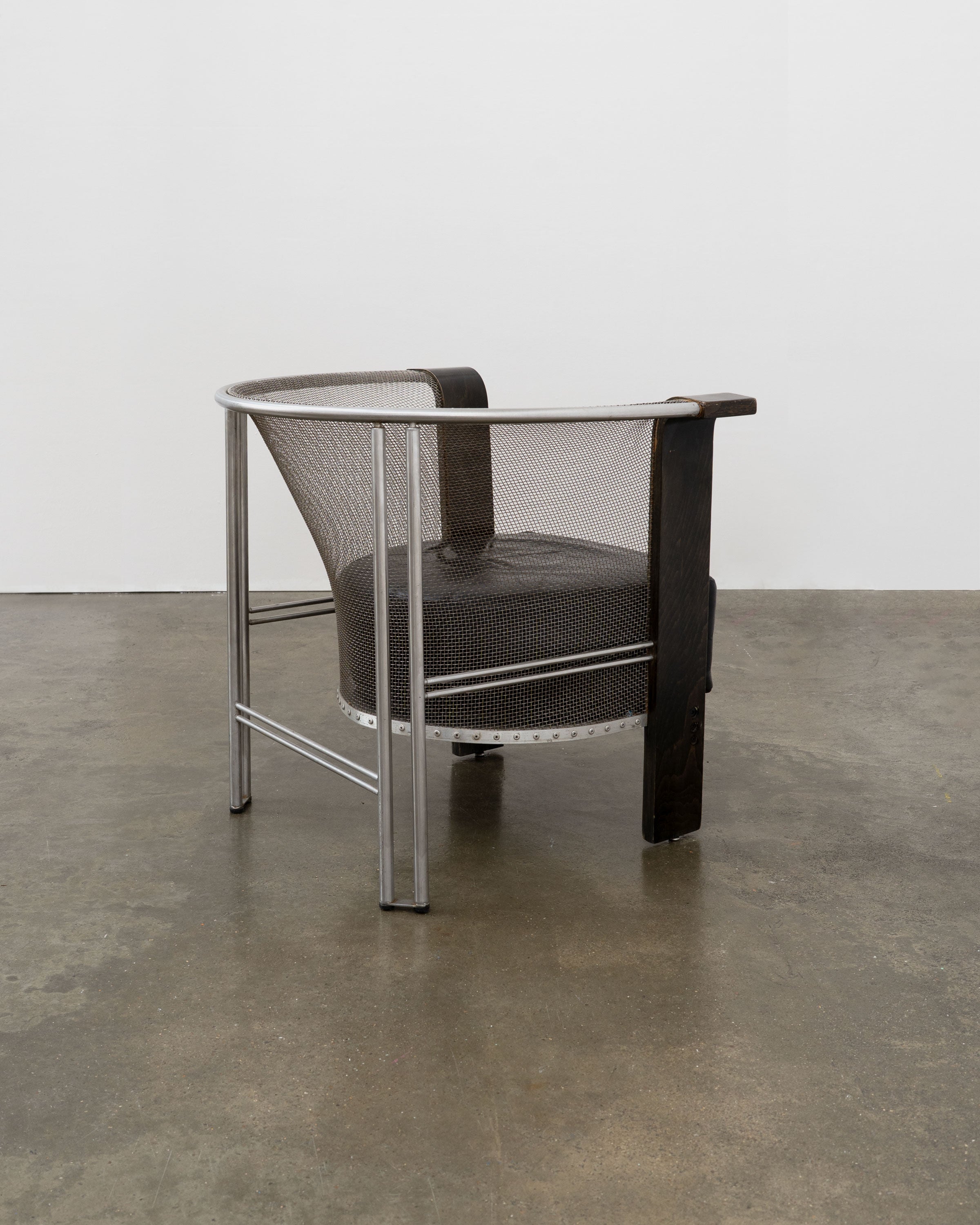 Postmodern Steel and Bentwood Armchair by Franco Bulfoni, 1990s