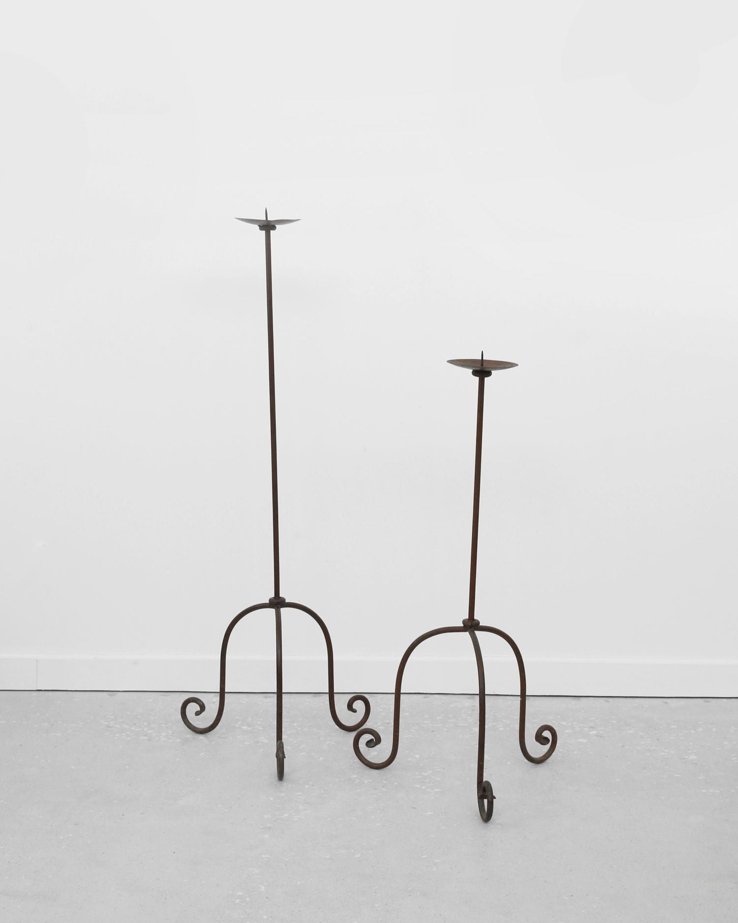 Iron Floor Candleholder Set