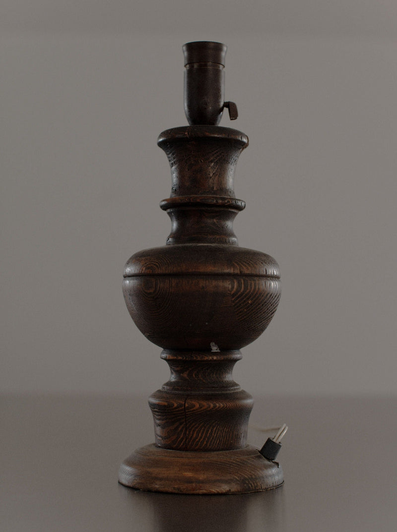 Vintage 1920's Table Lamp with Frosted Glass Shade and Ornate Base