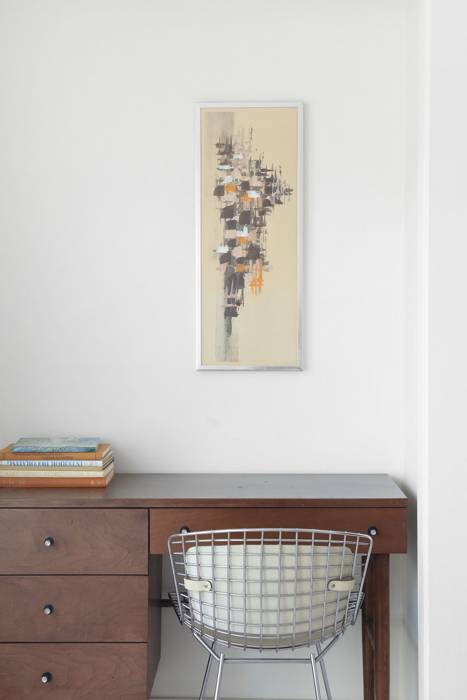 Abstract Vertical Framed Artwork
