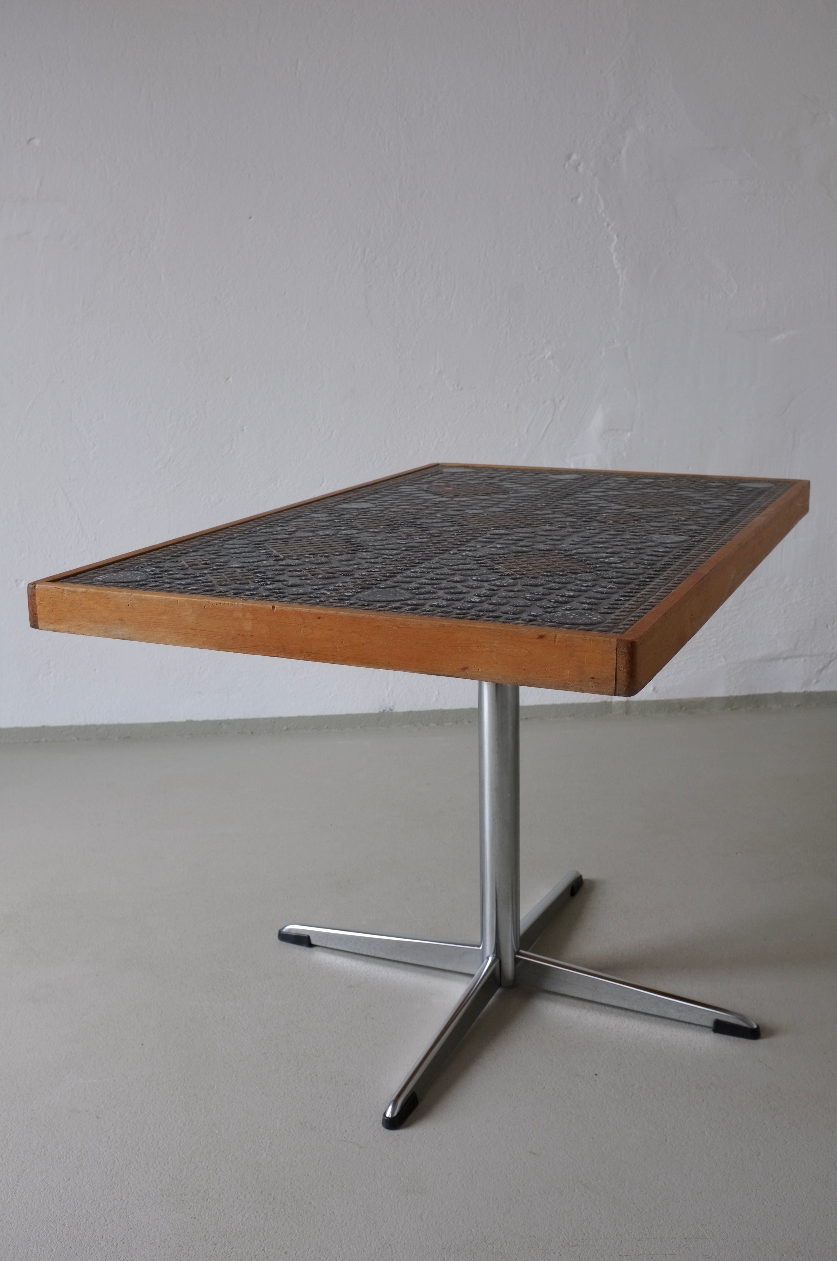 Mid-Century Mosaic Swivel Side Table, 1960s