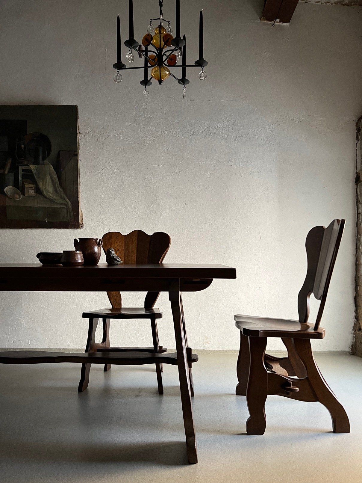 Art Glass Chandelier by Erik Höglund for Boda, 1970s