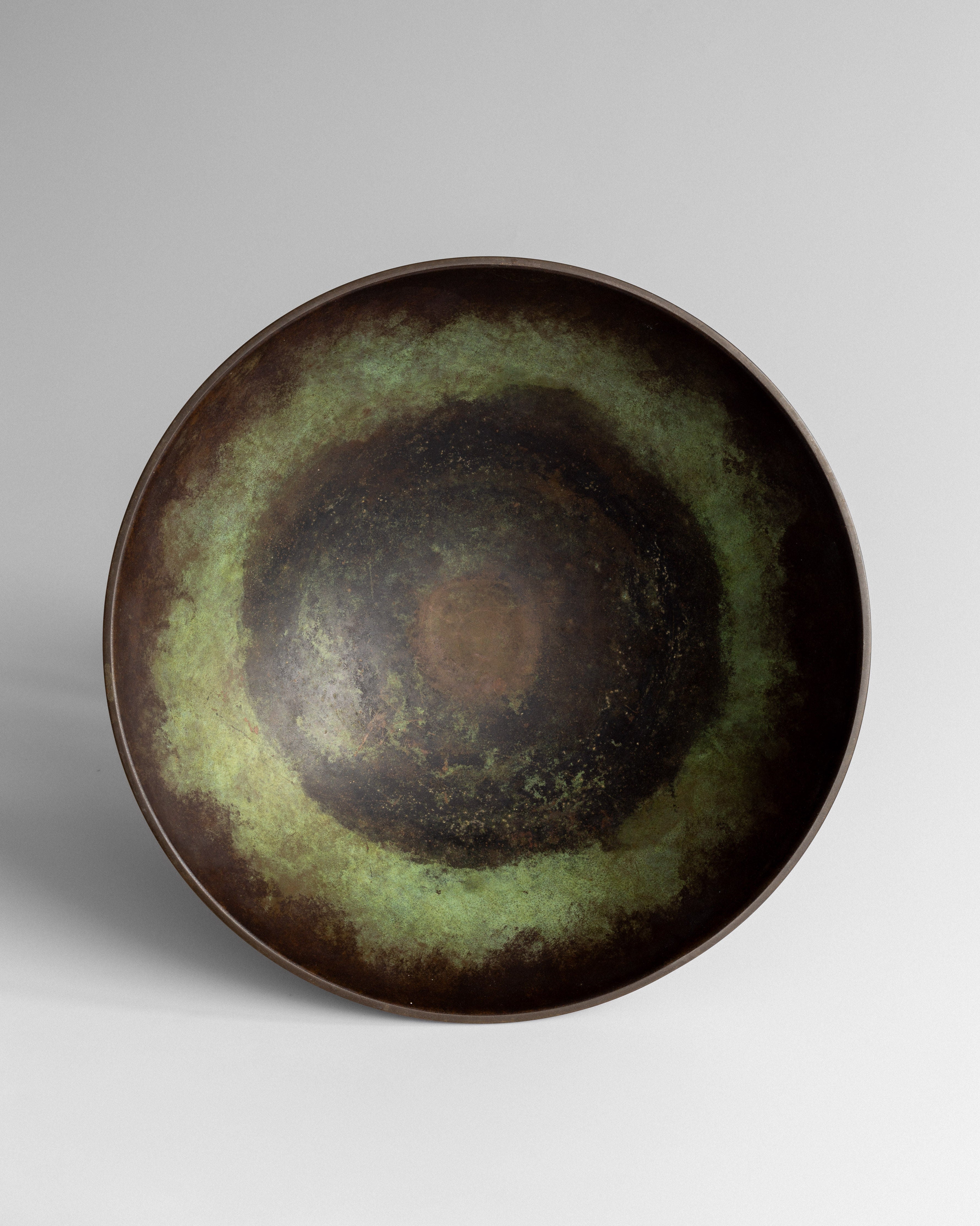 Swedish Art Deco Bronze Bowl with Mermaid, 1930s