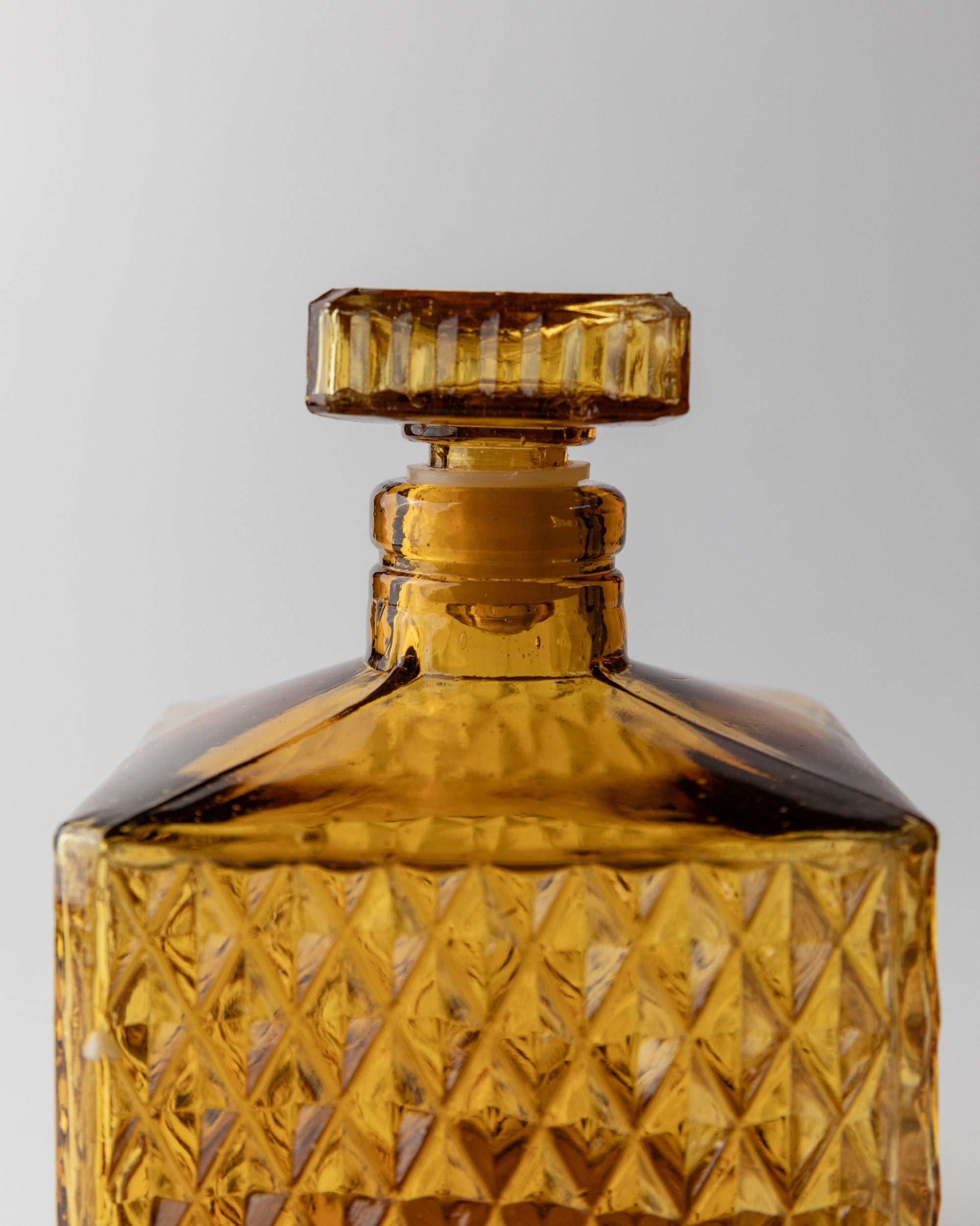 Amber Glass Decanter 70s