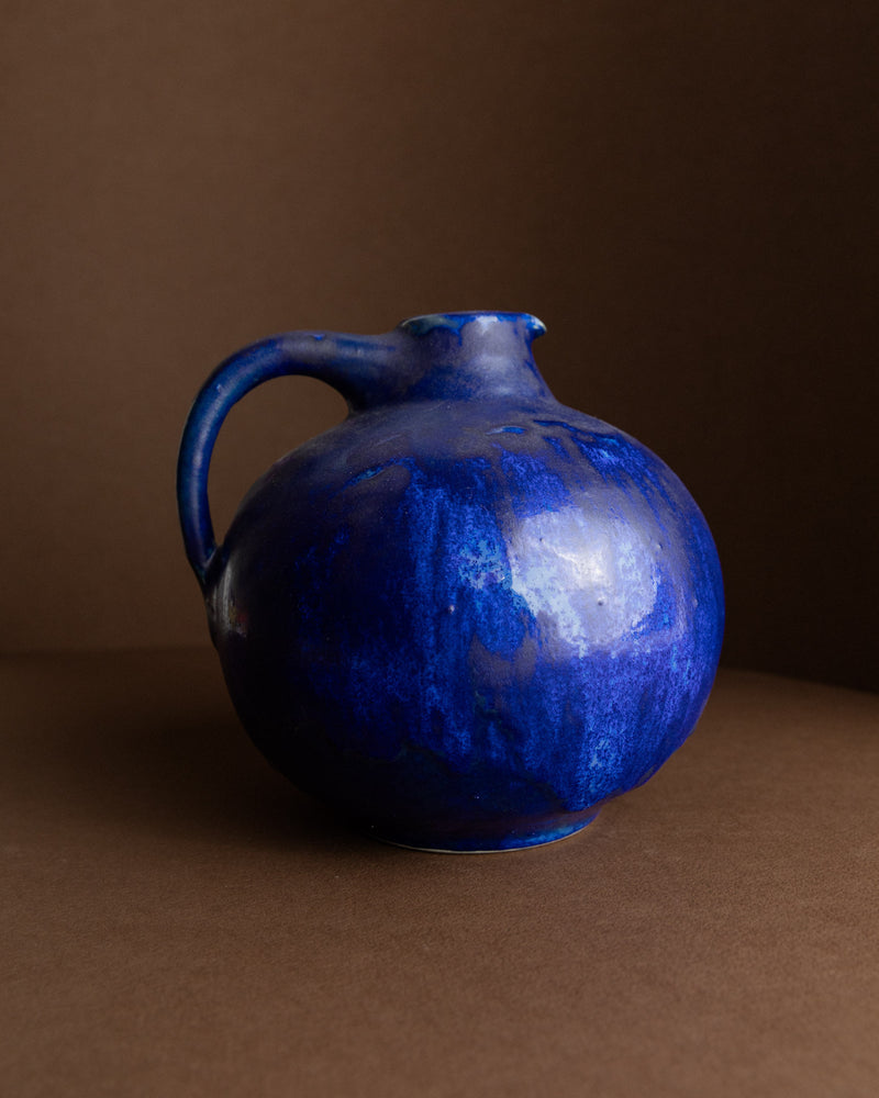 Vintage blue ceramic vase by Otto Wichmann, 1960s Danish design