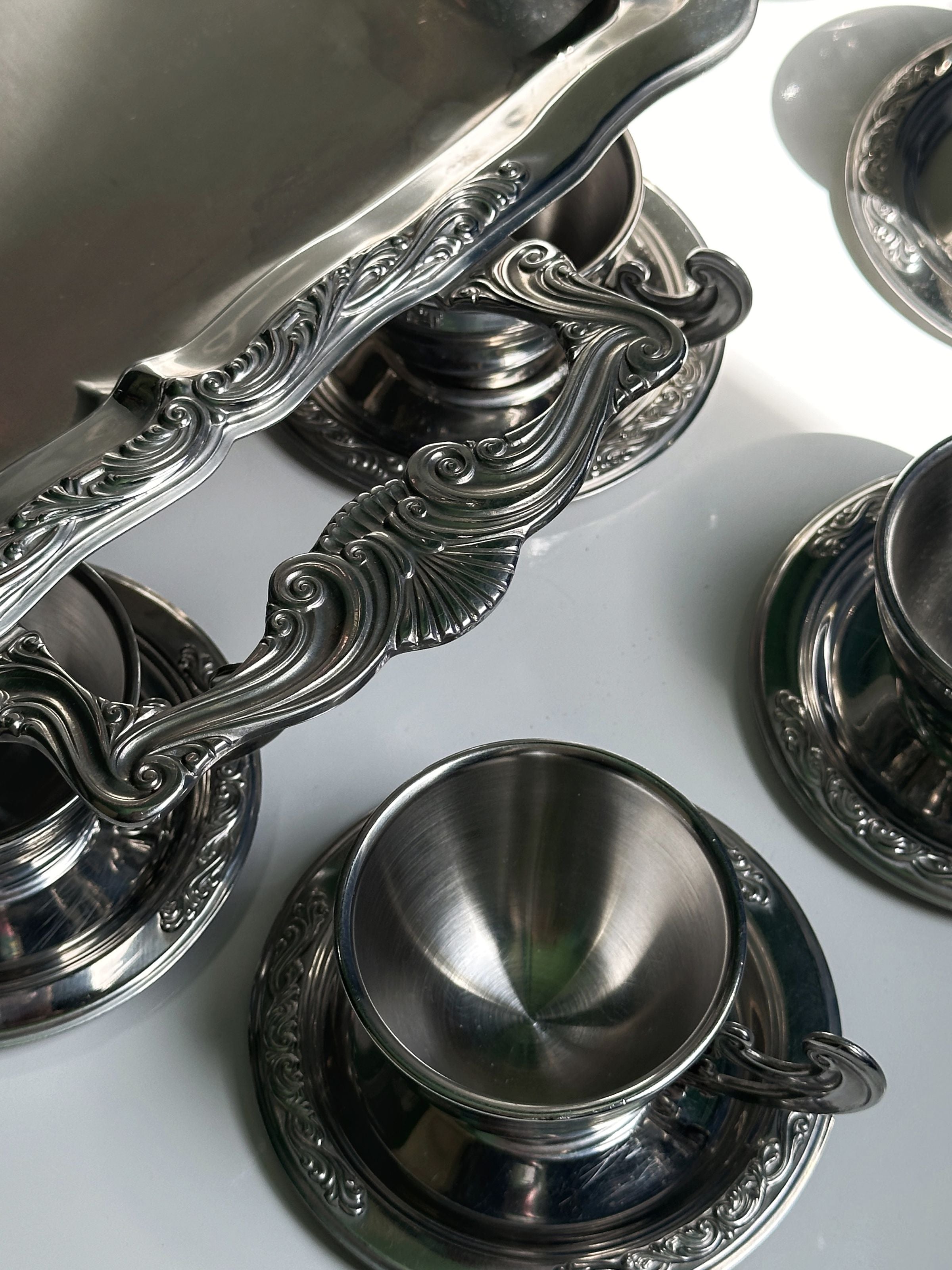 Italian Inox Steel Coffee Set for 12 Persons