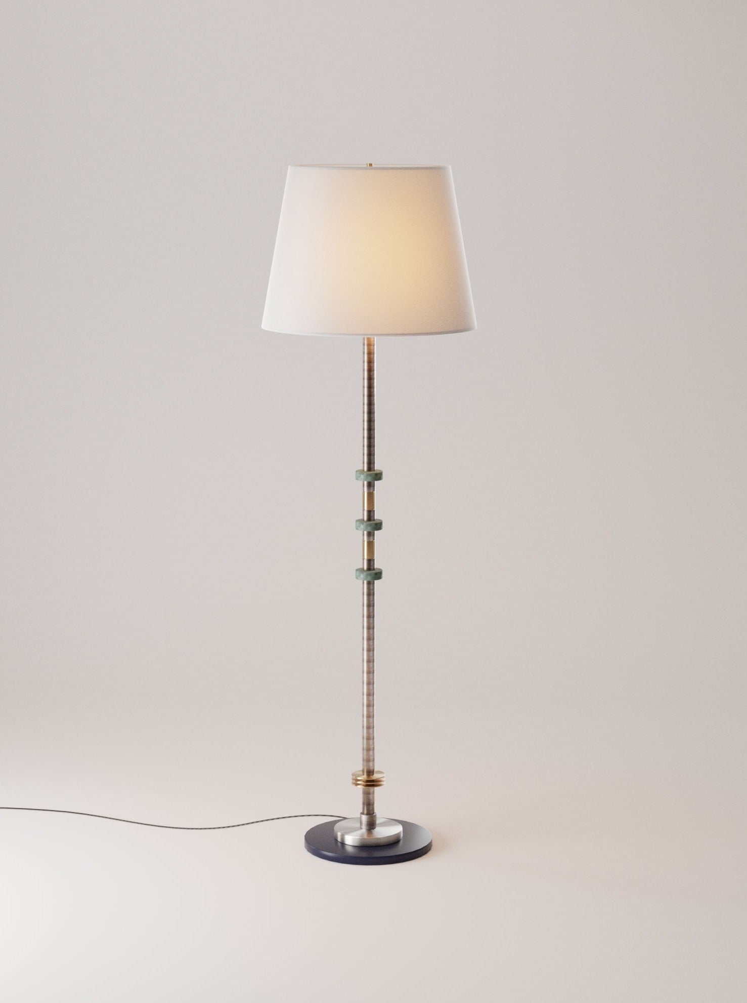 Modern Alte Floor Lamp with adjustable arm and sleek black shade