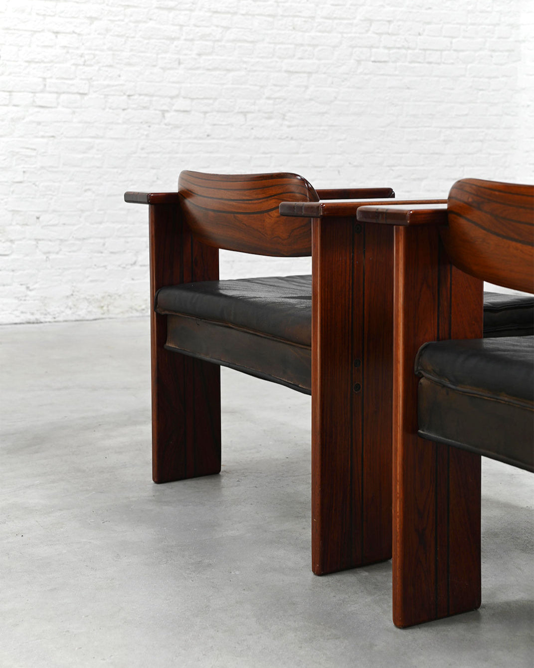 Tobia & Afra Scarpa Pair of Artona Lounge Chairs for Maxalto, Italy, 1970s
