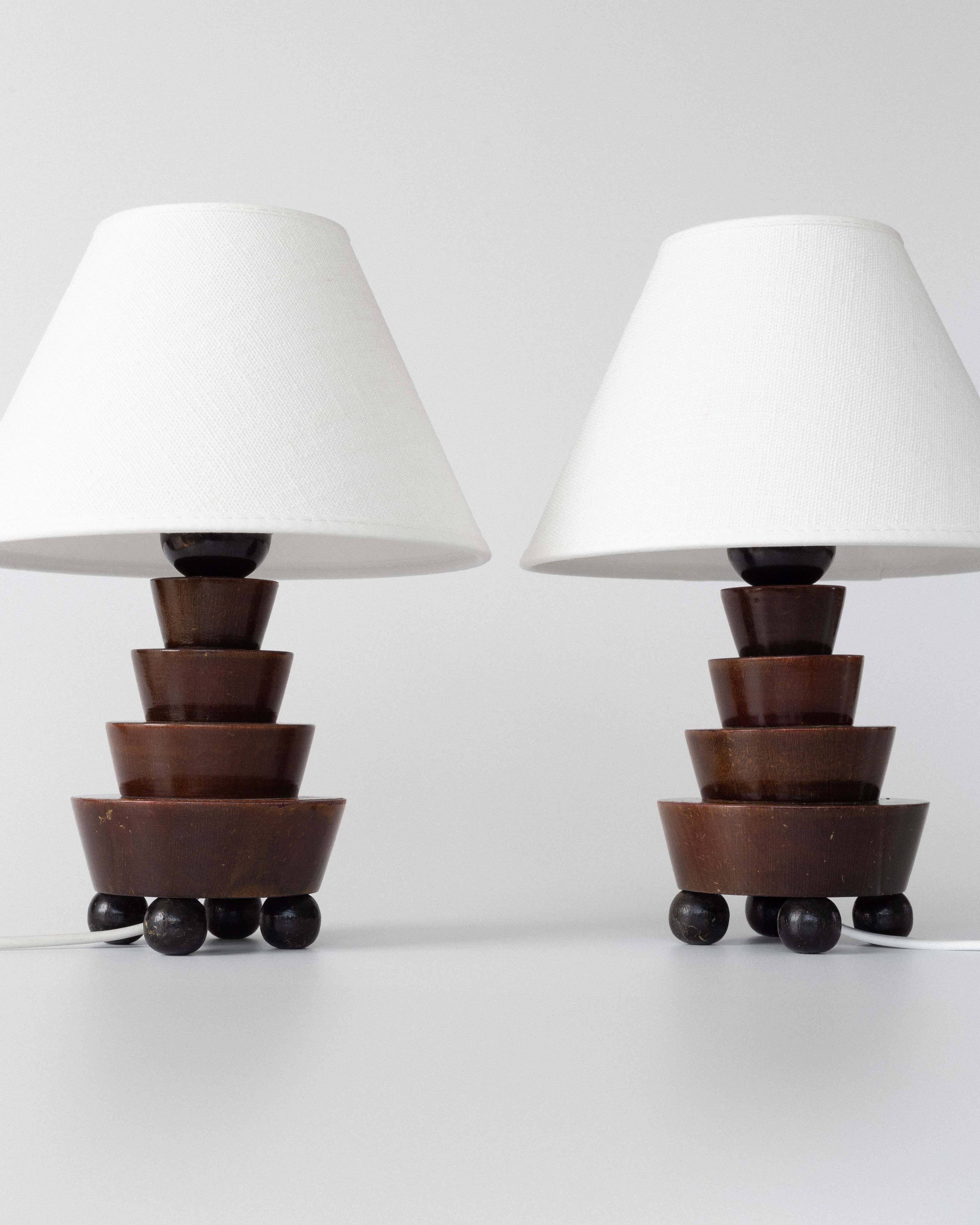 Art Deco Wooden Table Lamps