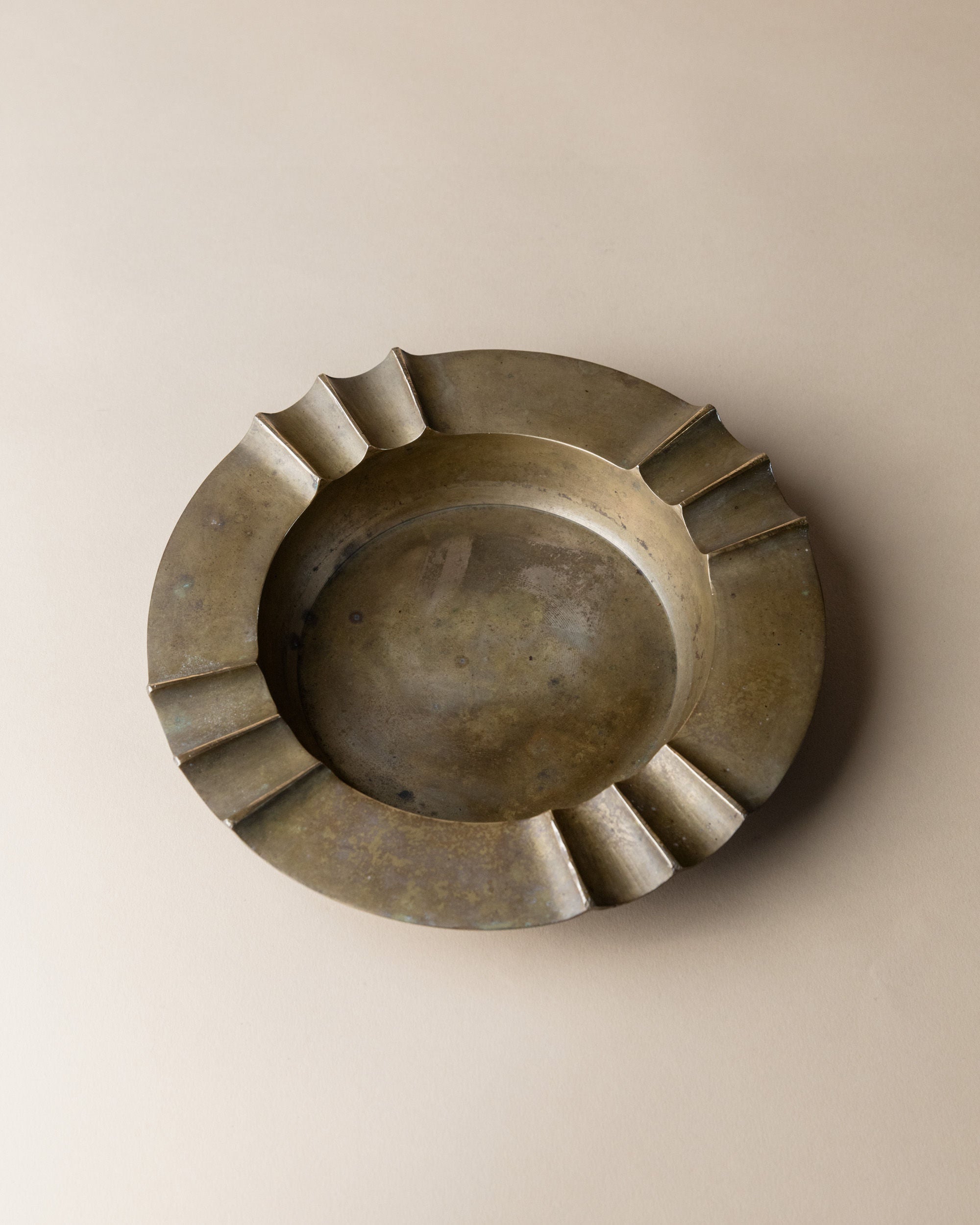 Brass Ashtray Brutalist, Italy 1940s