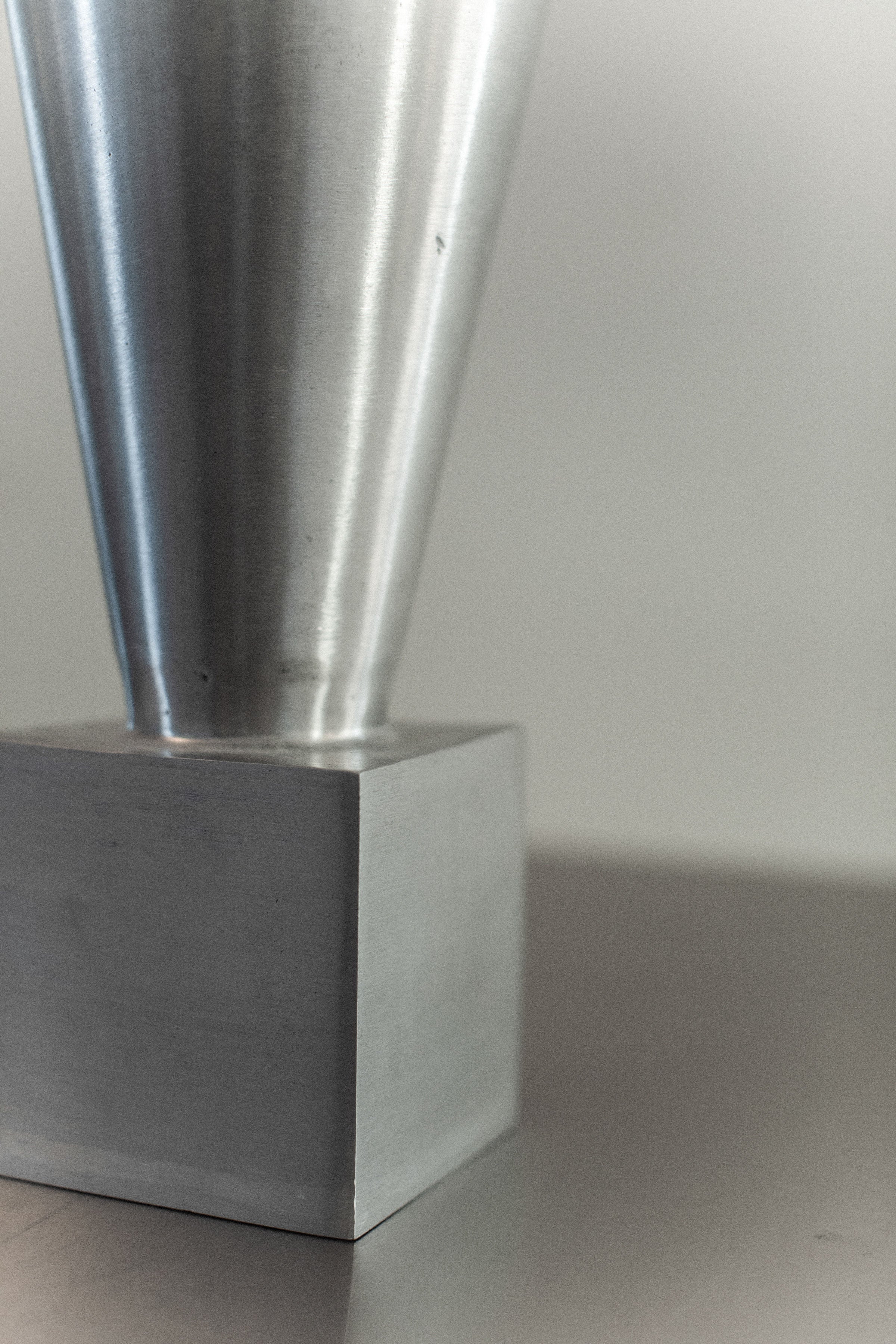 70's Aluminum Cast Vase