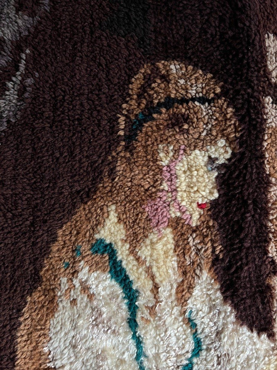 High Pile Wool Wall Hanging, Sweden, 1960s