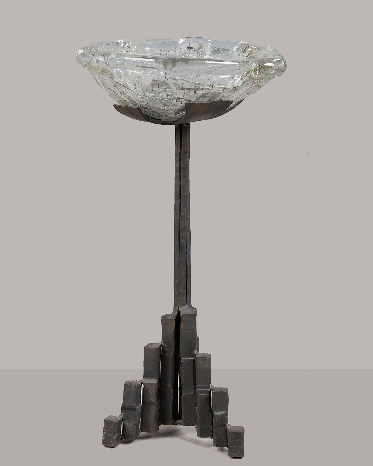 Brutalist Iron Stand in the Manner of Lothar Klute
