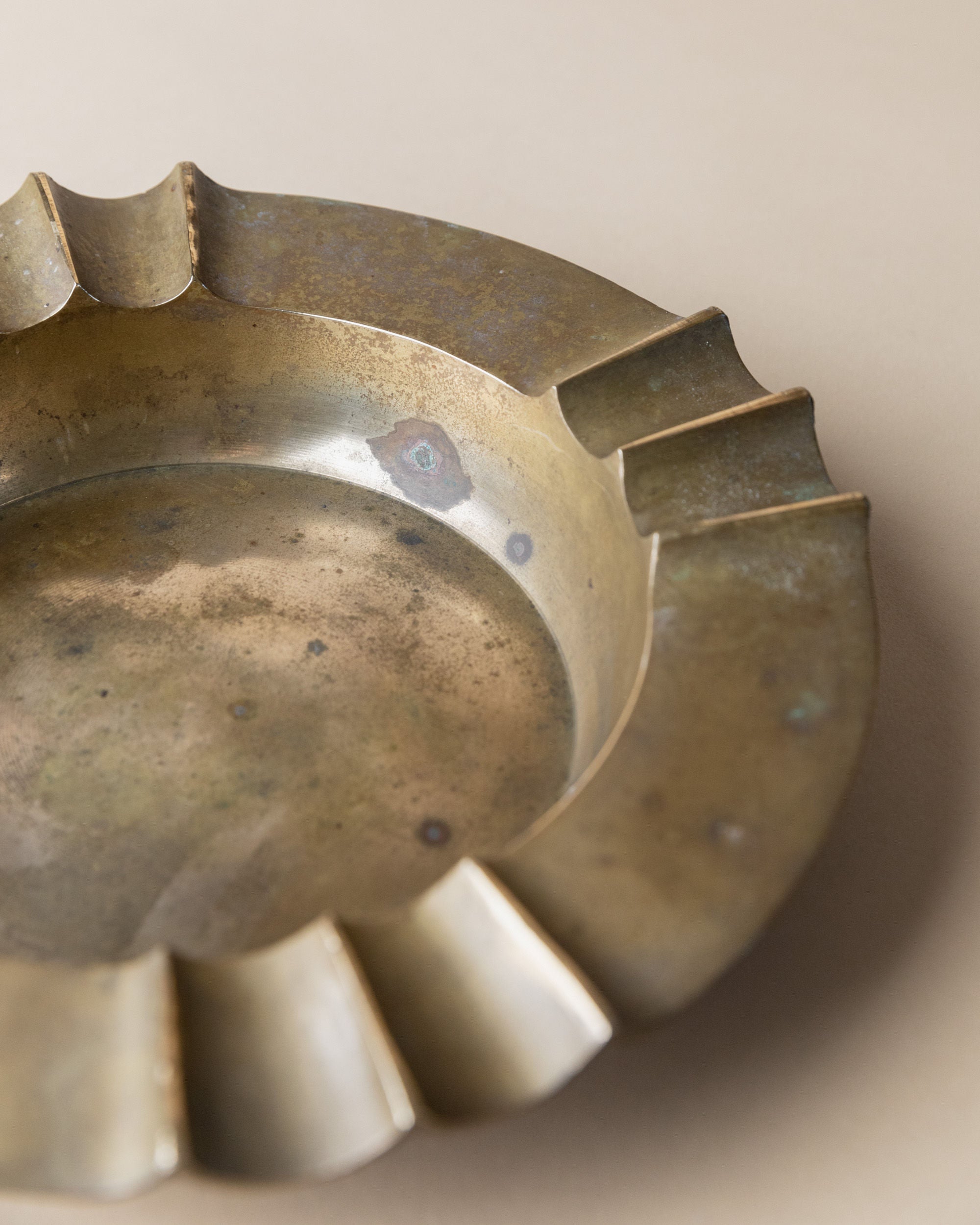 Brass Ashtray Brutalist, Italy 1940s