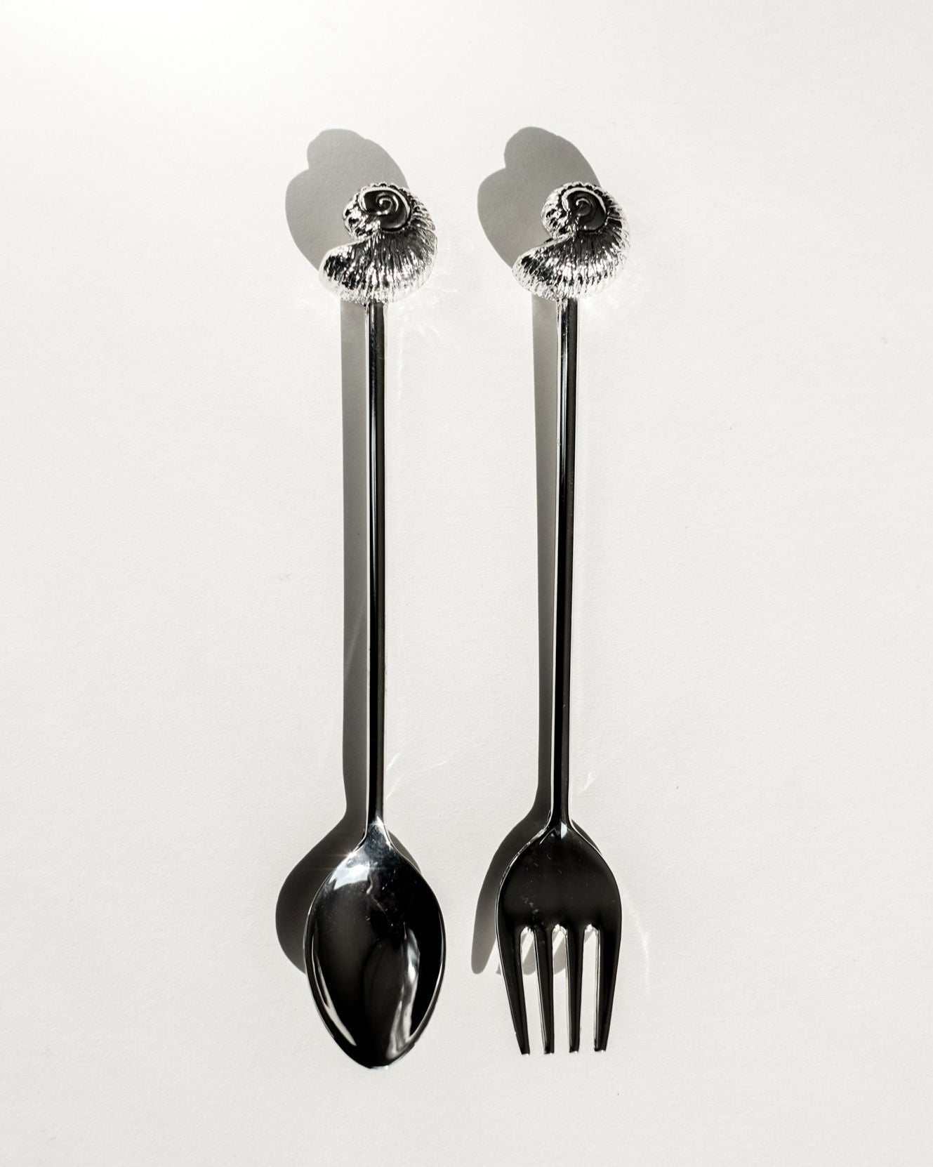 Silver-Plated Seashell Cutlery Set