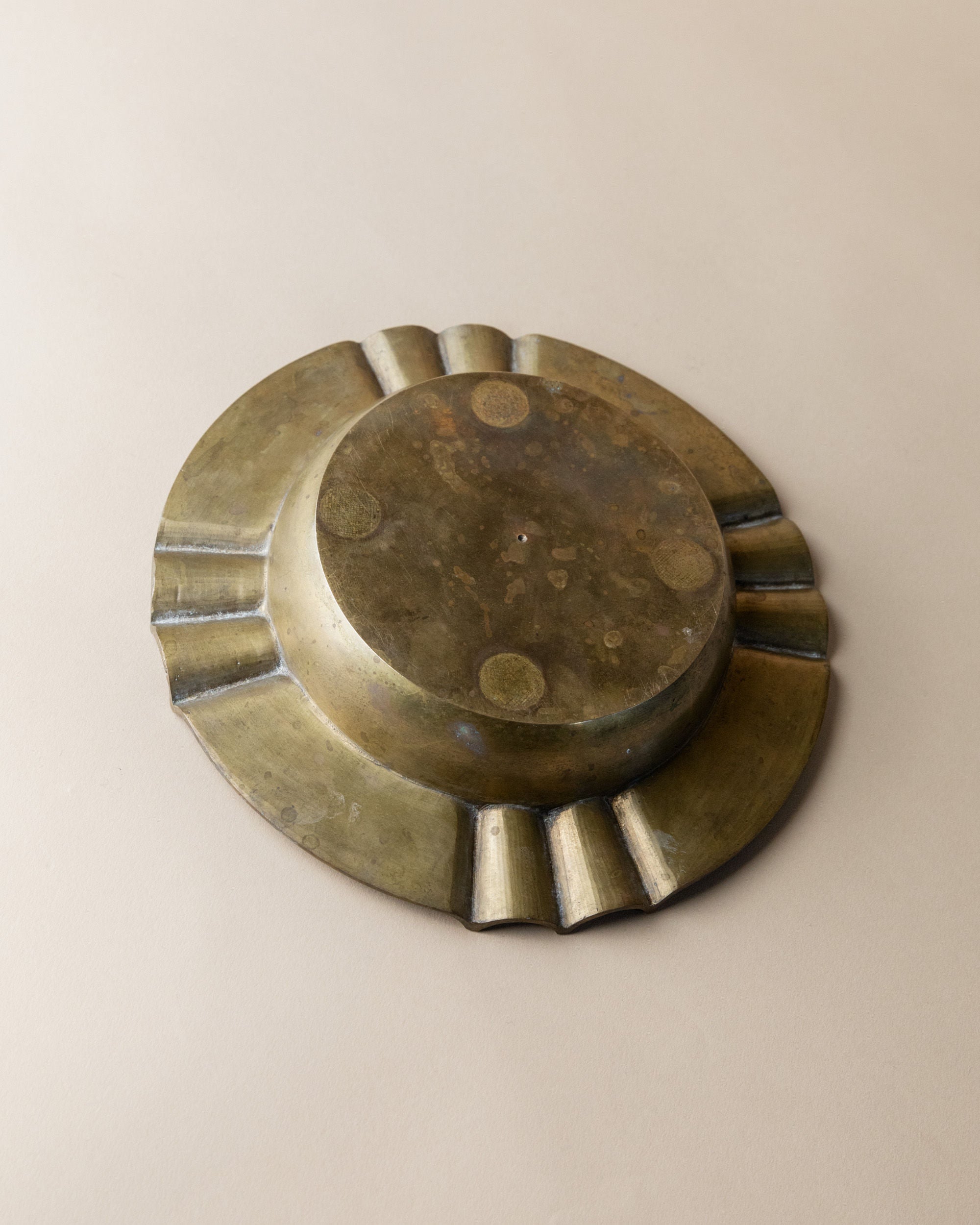 Brass Ashtray Brutalist, Italy 1940s