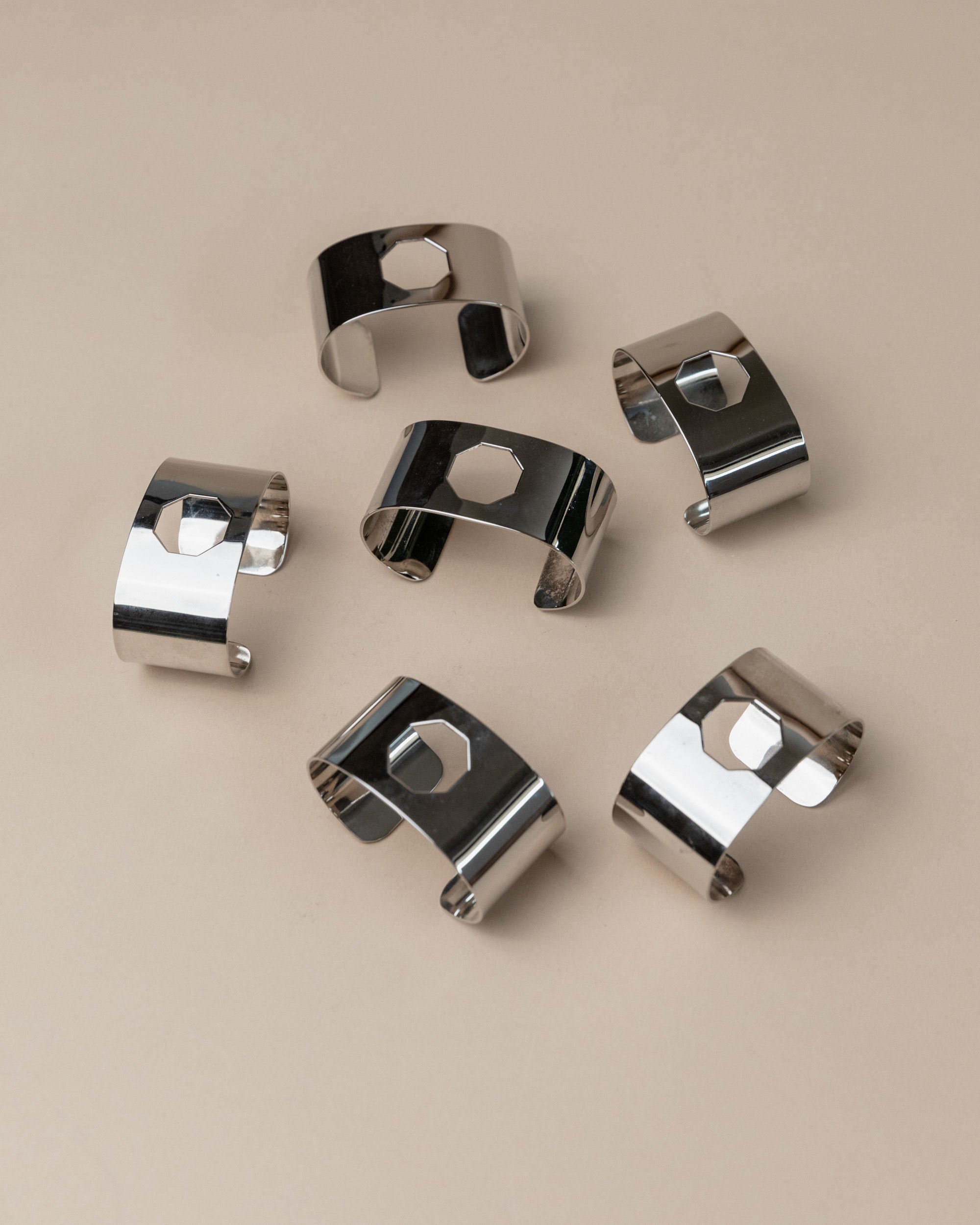 Set of 6 Napkin Rings, Italy 1980s