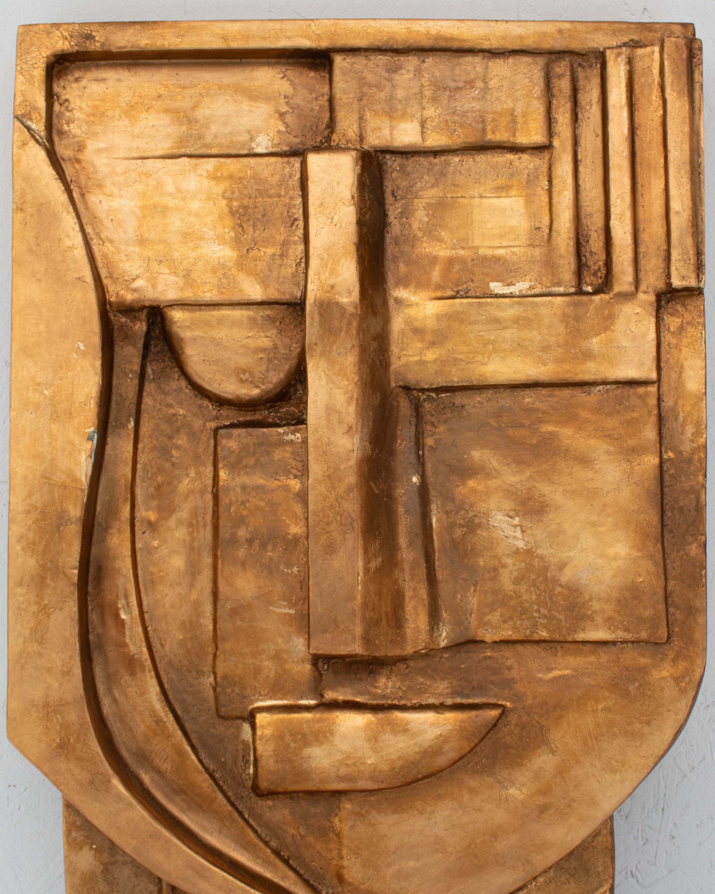 Cubist Wall Sculpture in Plaster
