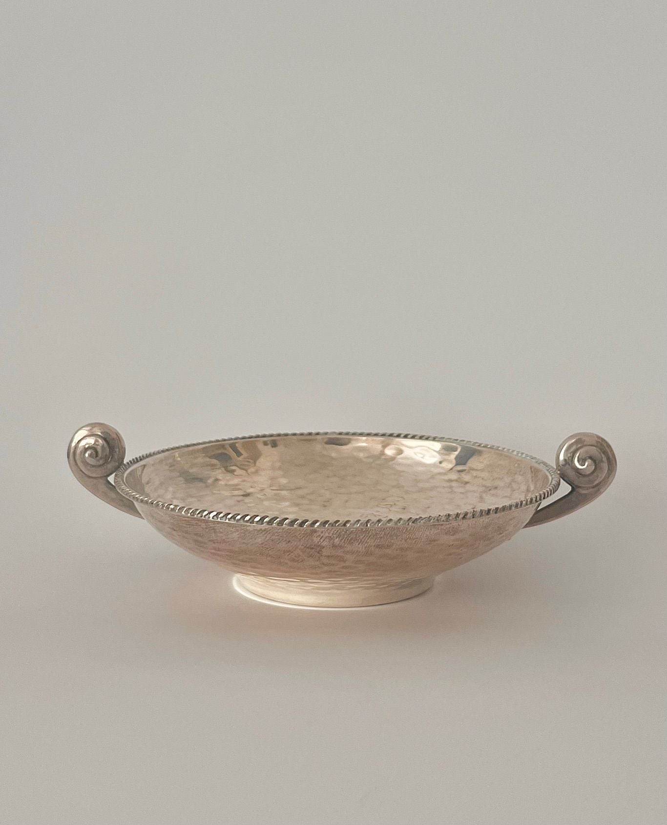 Sterling Silver Bowl with Shell Shaped Handles