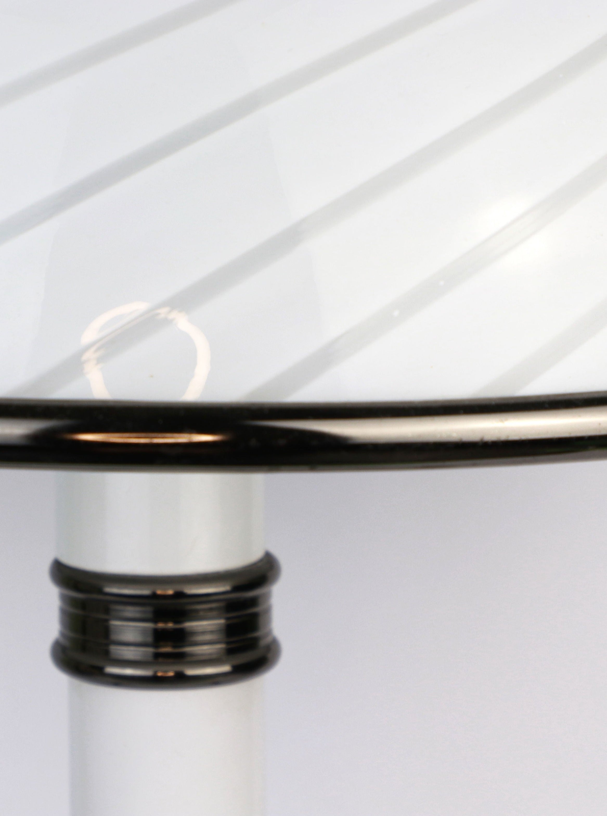 Murano Swirl Mushroom Table Lamp by F Fabbian for Mazzega 1980s