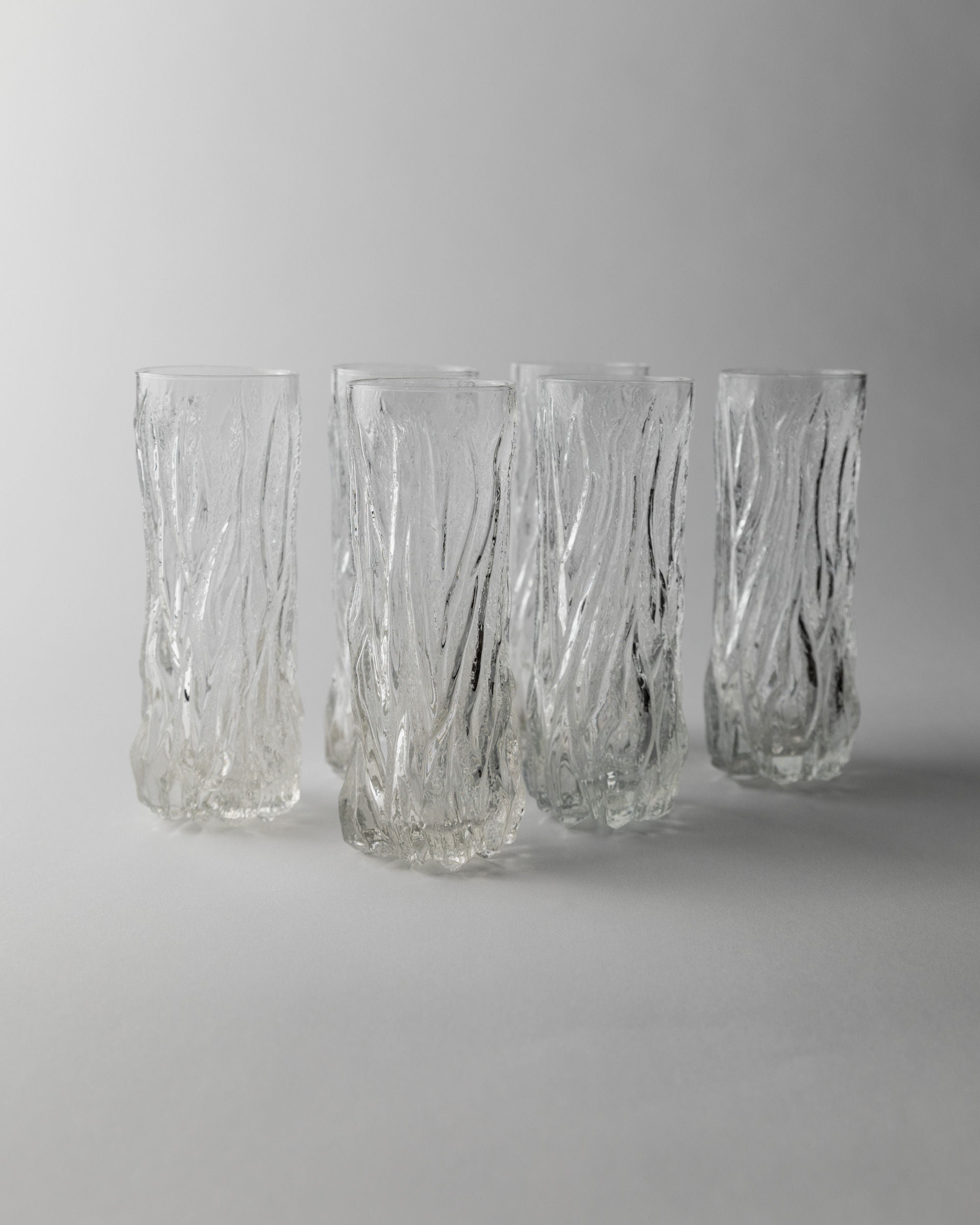 Set of 6 Drinking Glasses, Italy 1970s