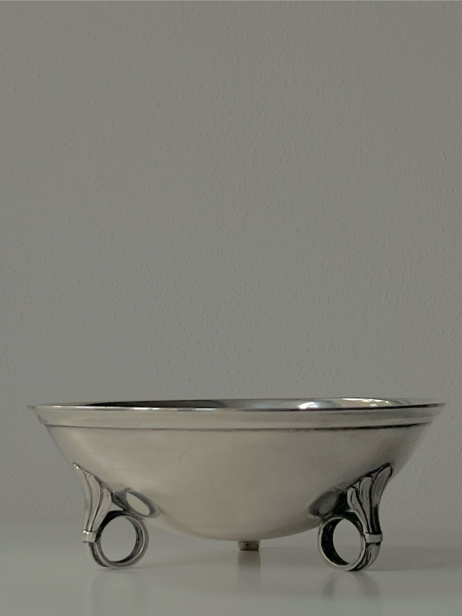 Antique Silver Bowl on Three Feet