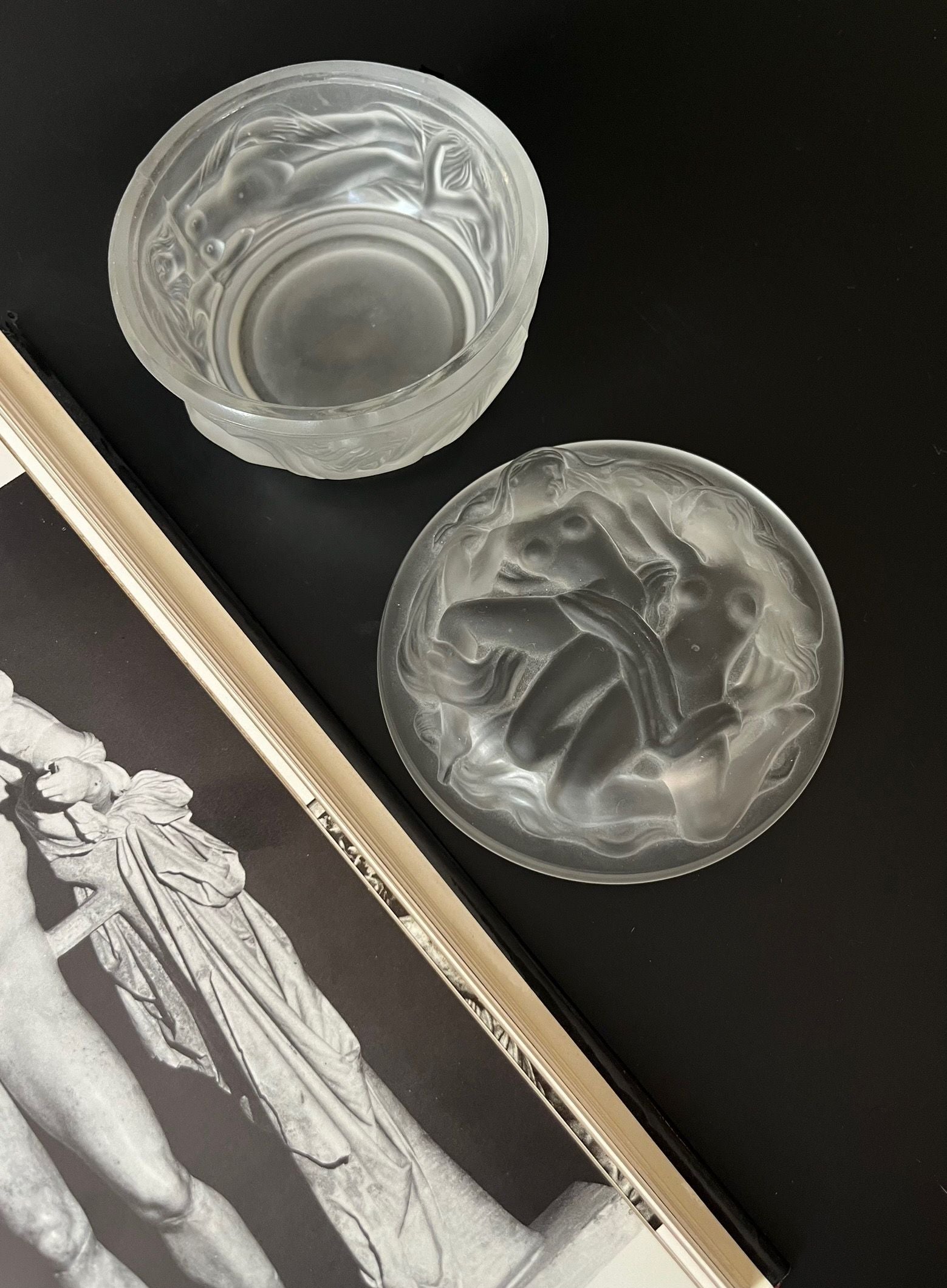 Art Deco Glass Jewelry Box