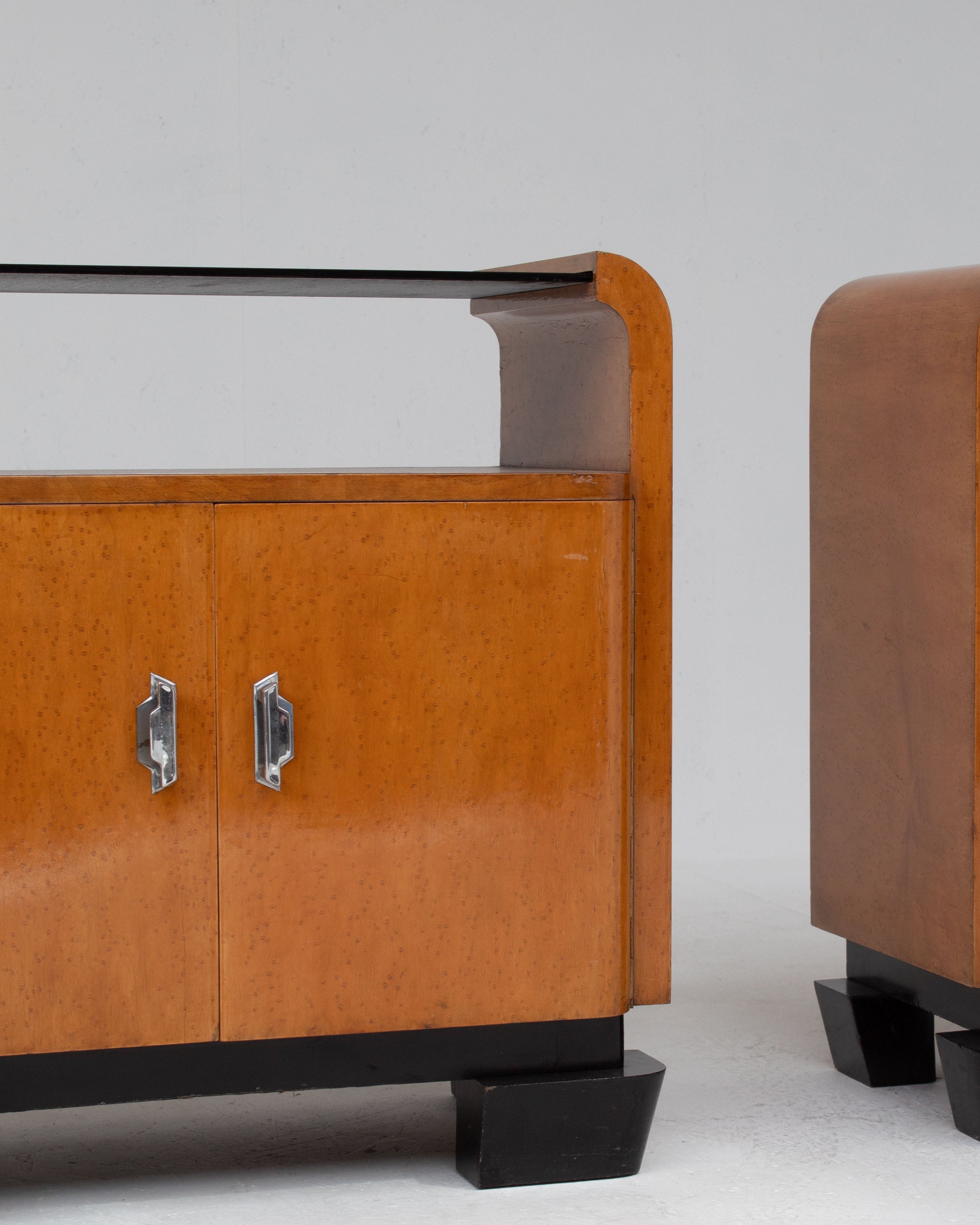 Set of 2 Art Deco Night Stands - Bed side Cabinet
