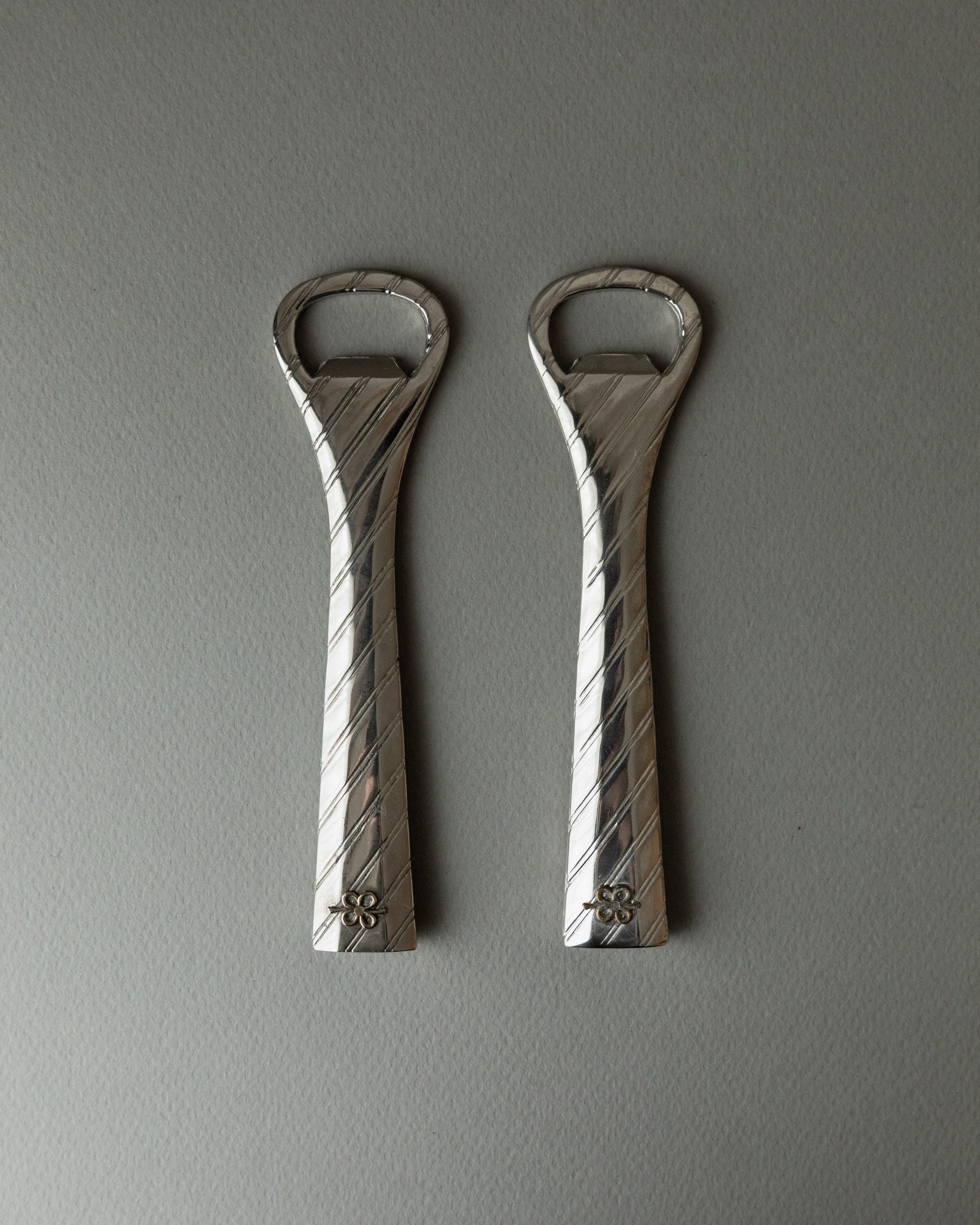 Set of Vintage Silver-plated Bottle Openers, Italy 60s