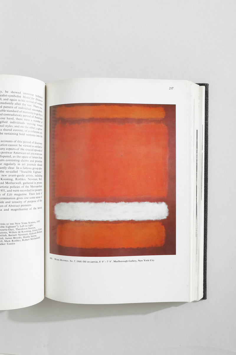 Open art book showing Mark Rothko's No. 7 abstract painting page