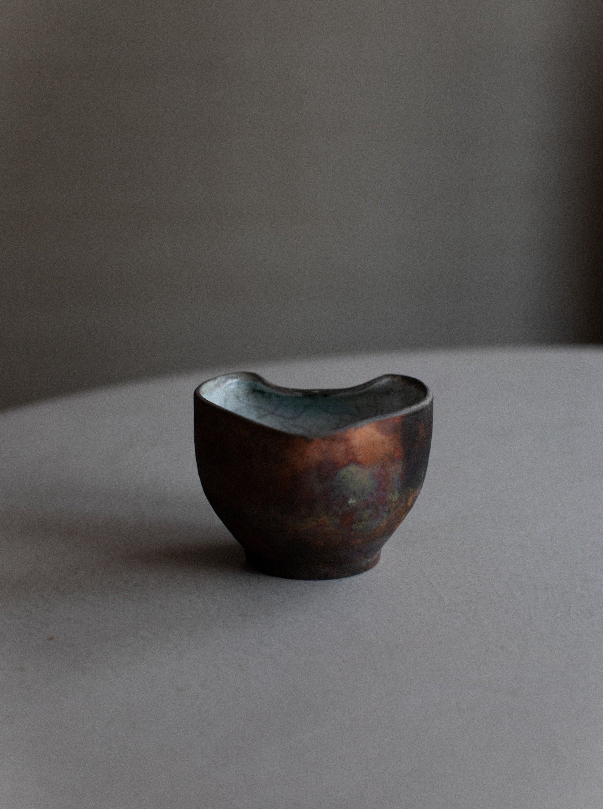 Ceramic bowl with blue and white floral design