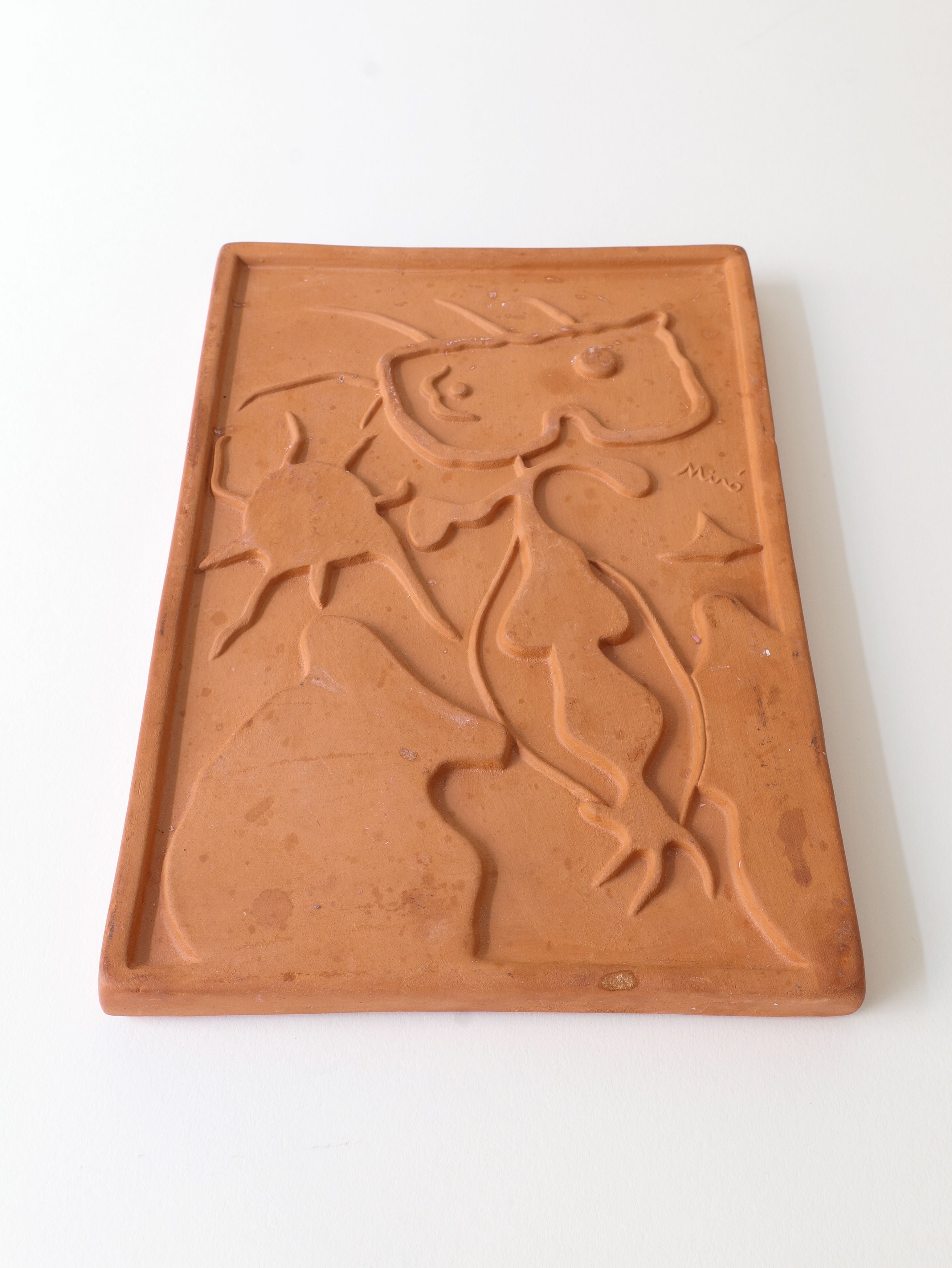 Terracotta Relief Plaque  Signed Joan Miró (1938)