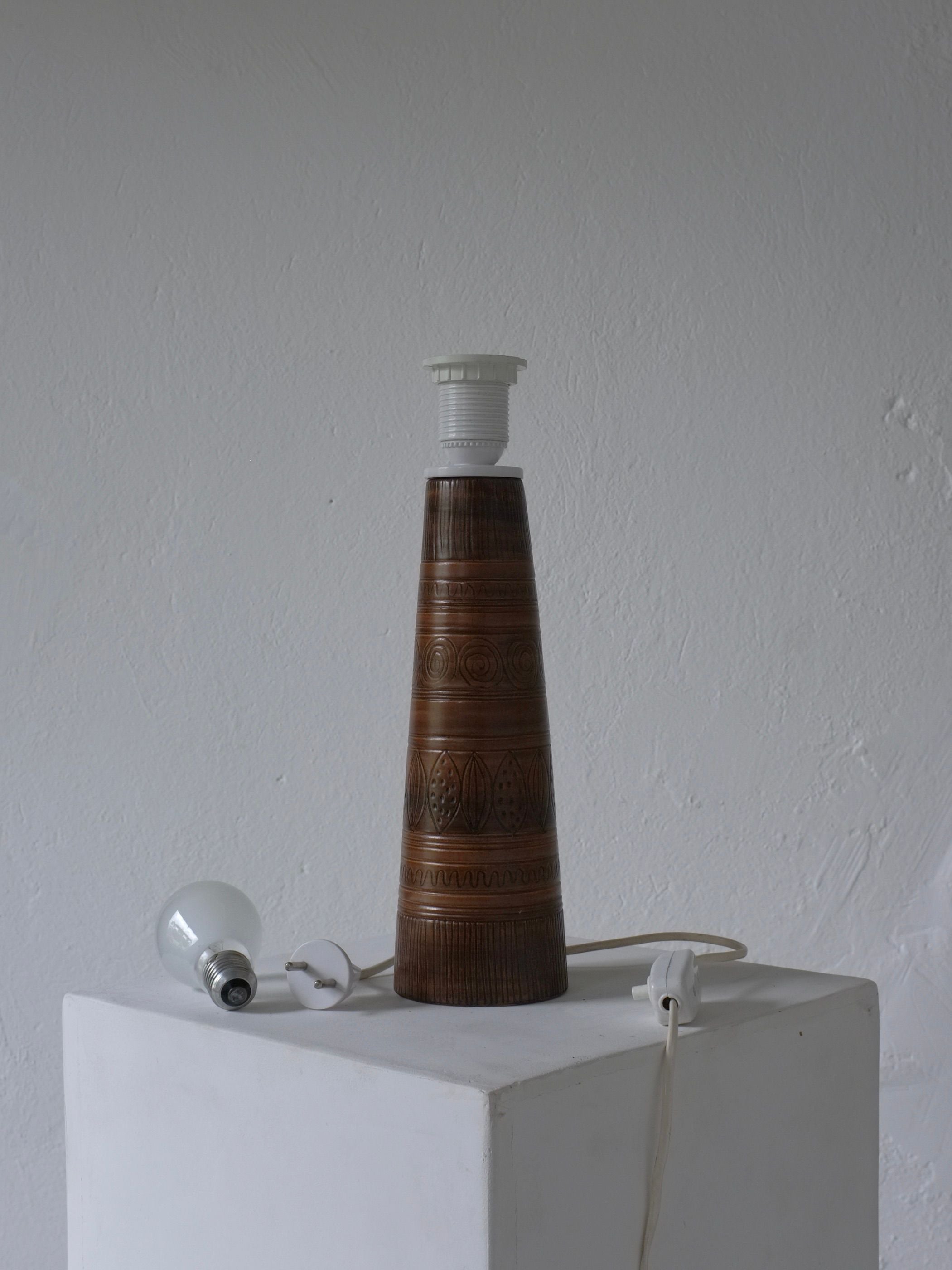 Stoneware Table Lamp Base by Irma Yourstone, 1960s